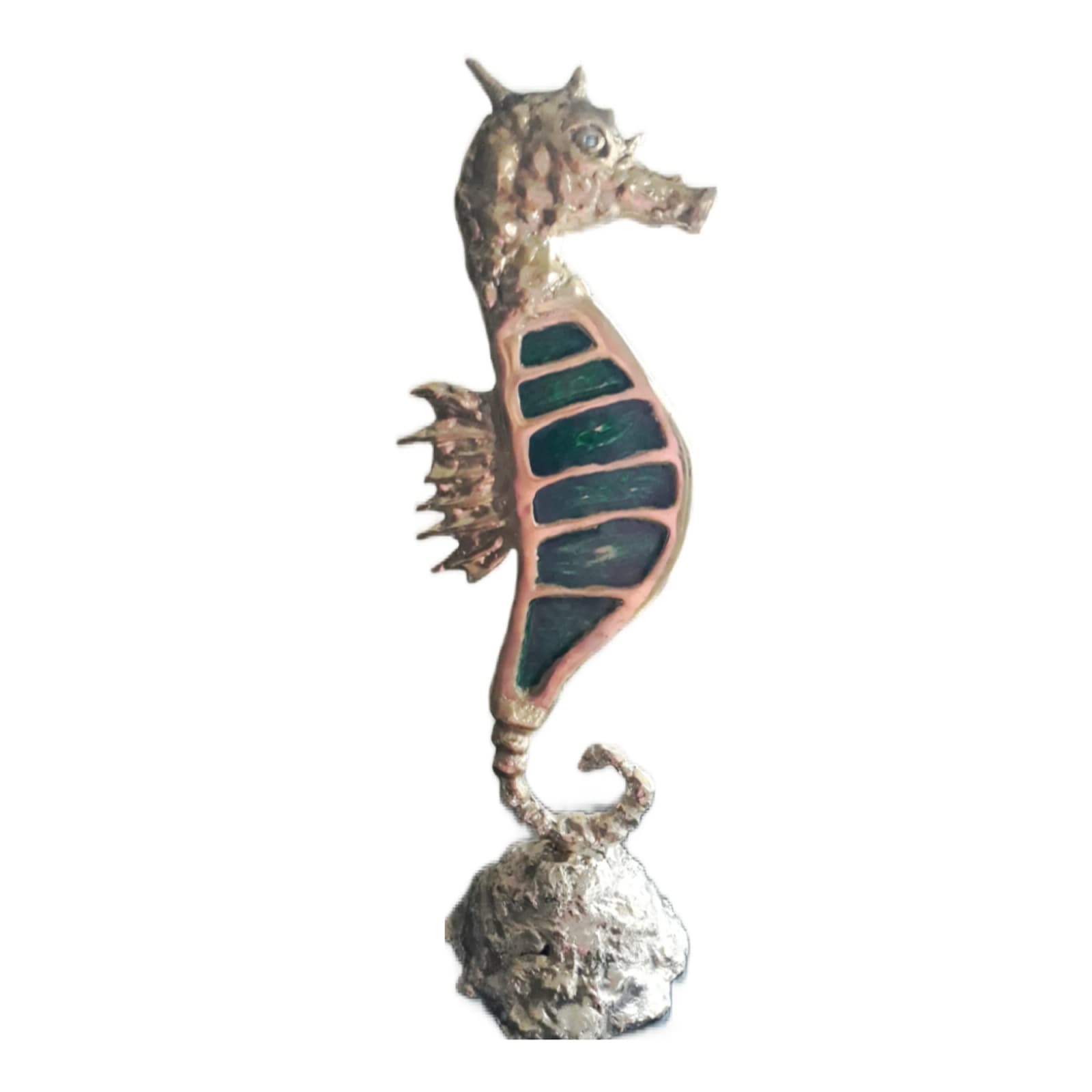 Bronze Seahorse with Glass