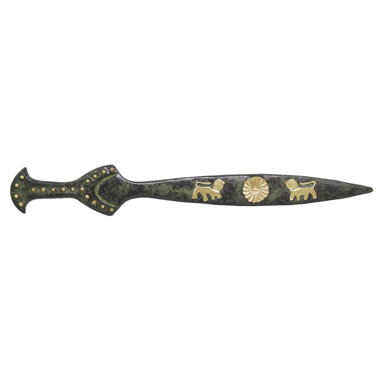 ArtGreka Warrior Sword with Lions Bronze Sculpture — product image 1 of 1