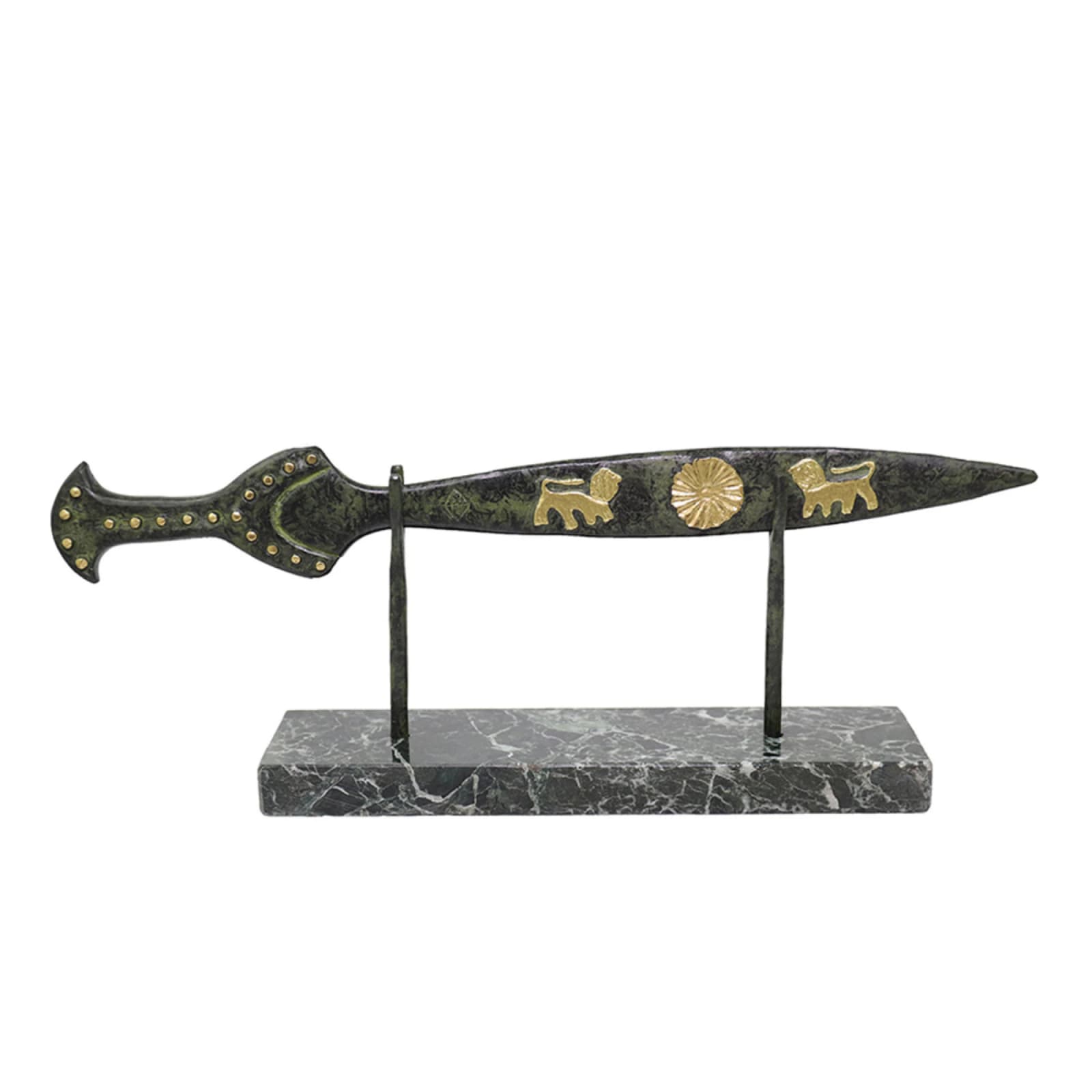 ArtGreka Sword with Lions and Marble Base — product image 1 of 2