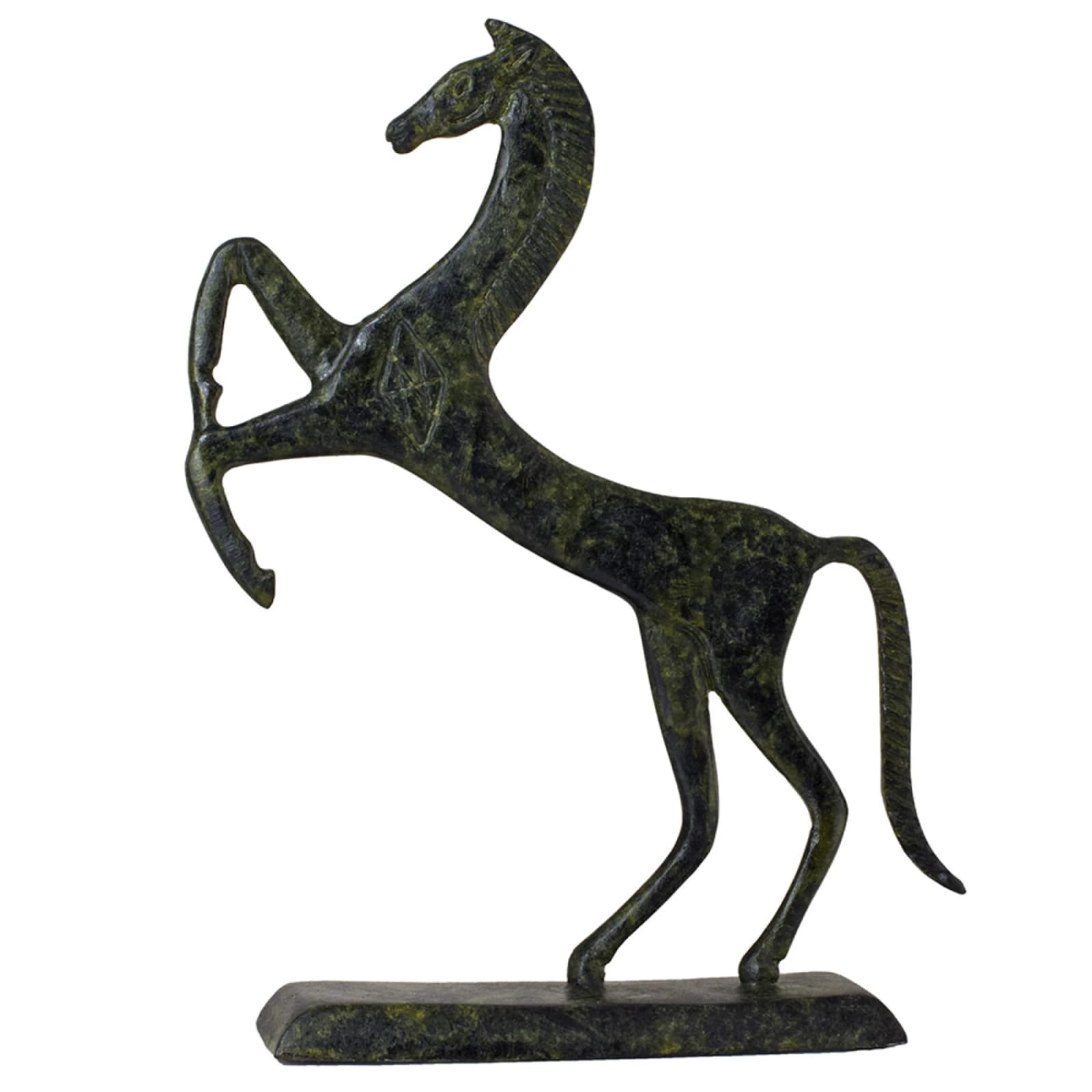ArtGreka Rearing Horse Flat Bronze Sculpture — product image 1 of 2