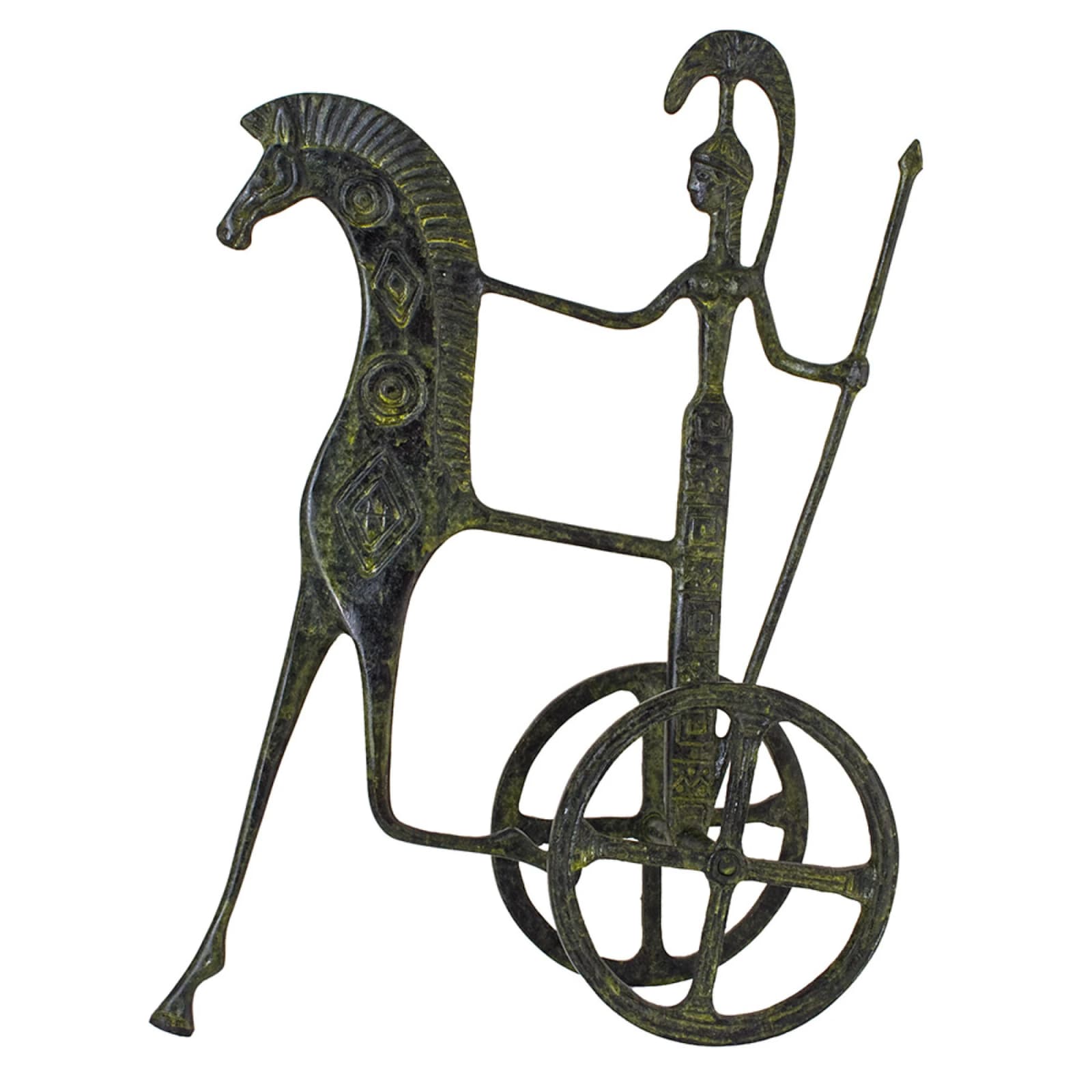 ArtGreka Athena Chariot with Spear Bronze Sculpture — product image 1 of 3