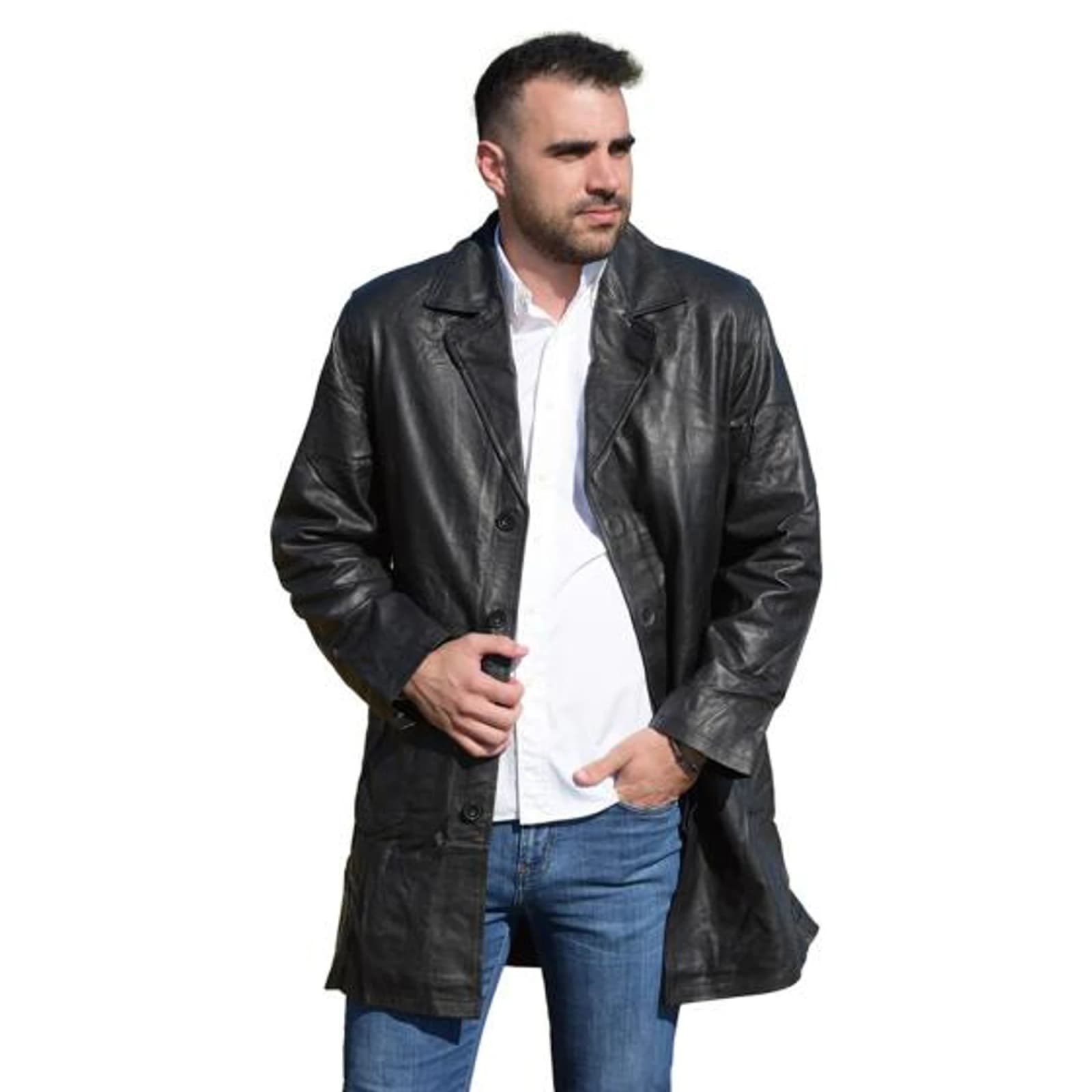 Men's Leather Coat TLM0036