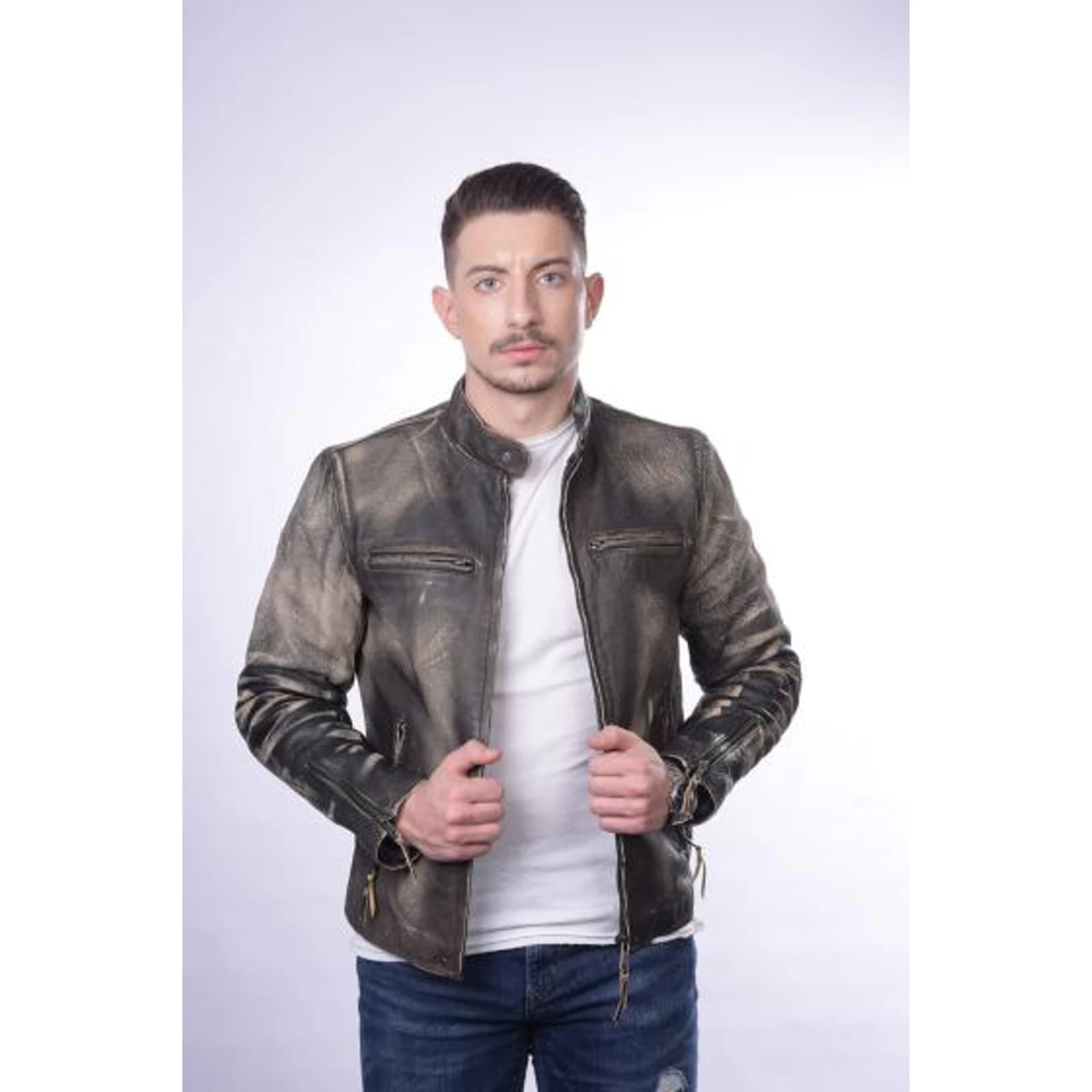 Men's Leather Jacket TLM0022