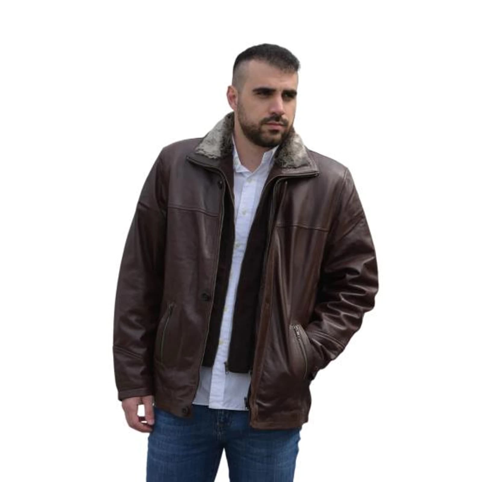 Men's Leather Jacket TLM0013