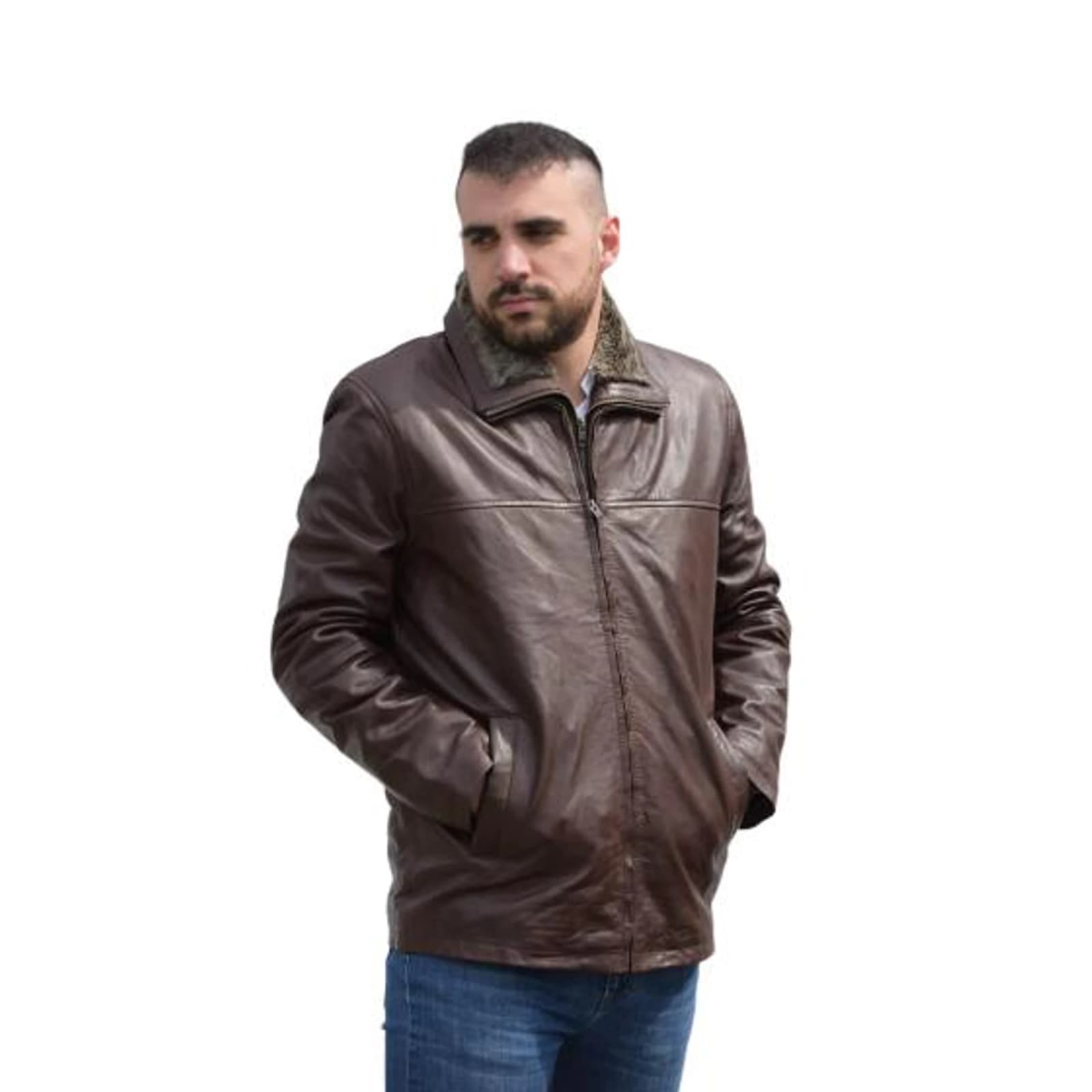 Men's Leather Jacket TLM0009