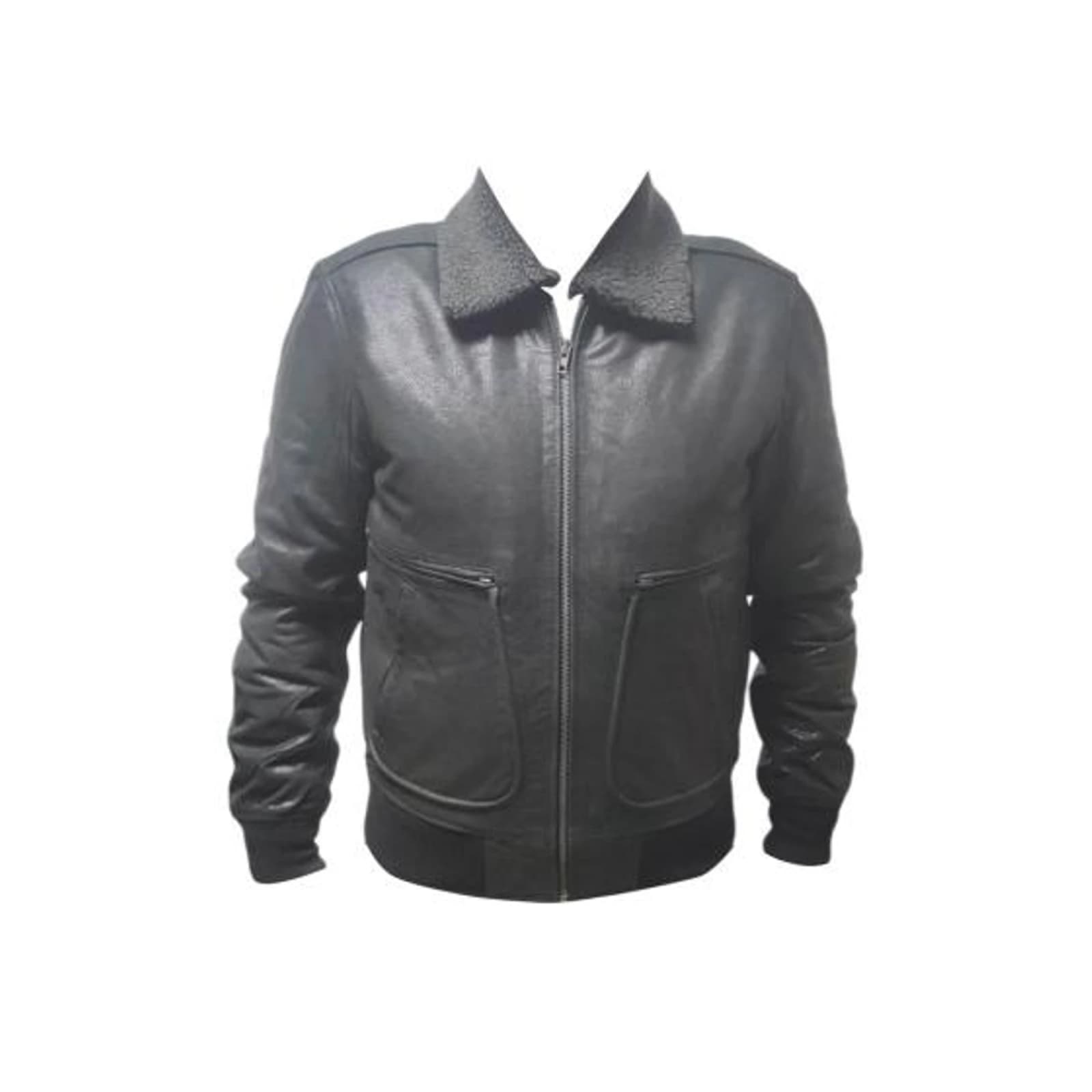 Men's Leather Bomber Jacket TLM0170