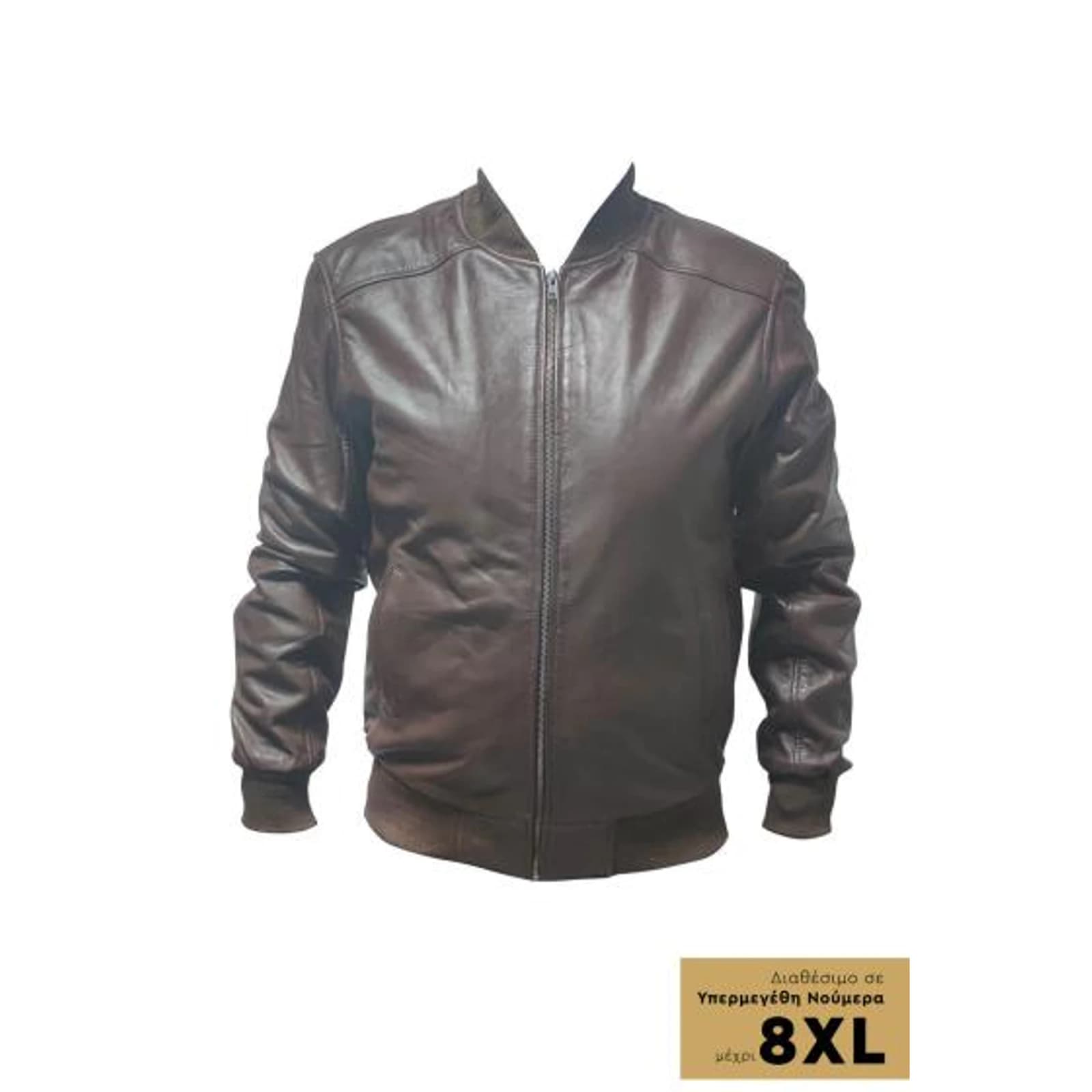 Men's Leather Bomber Jacket TLM0005