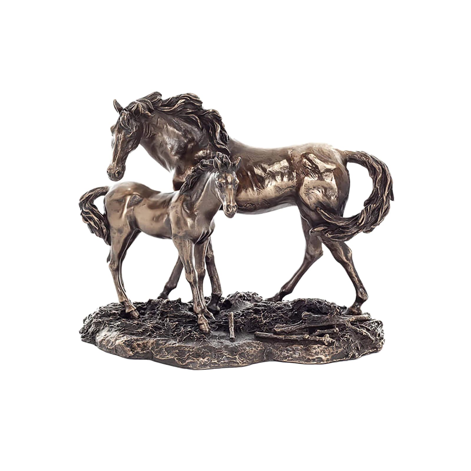 Mother & Foal 15cm Veronese Cold-Cast Bronze Statue β A Symbol of Love & Protection β Statues & figurines from ArtStatues