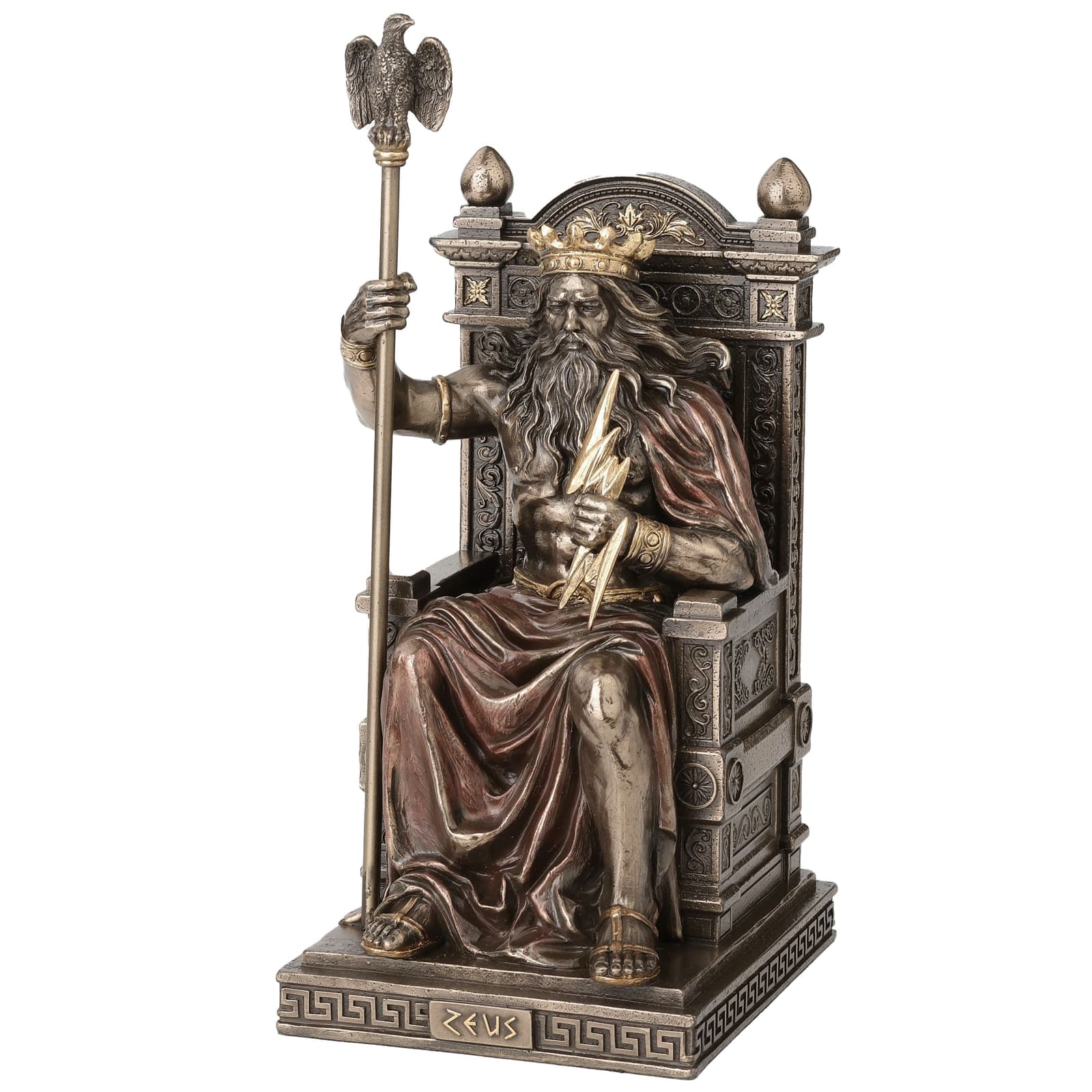 Zeus on Throne Statue β Veronese Bronze, 27 cm β Statues & figurines from ArtStatues