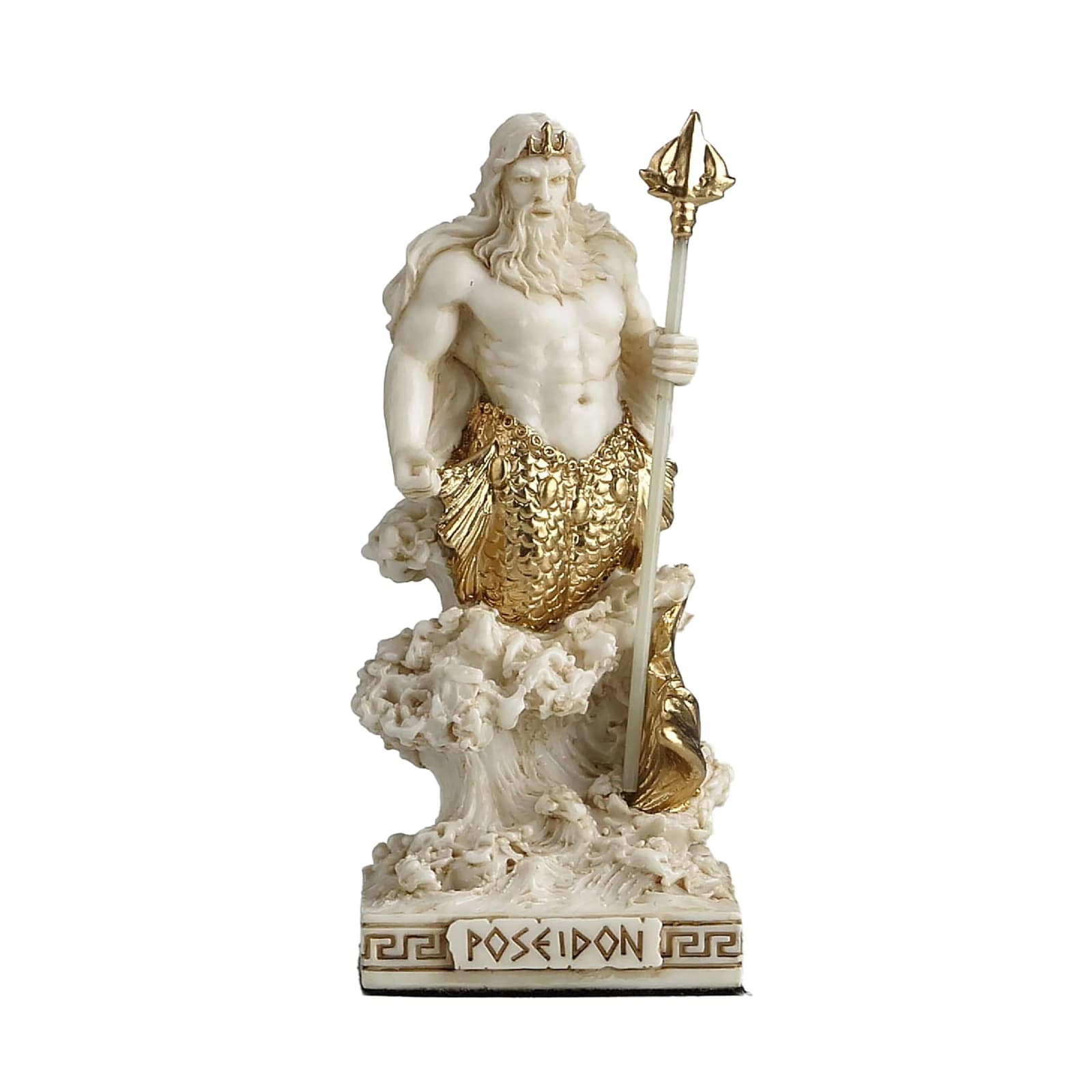Poseidon Resin Statue with Trident β 8.8 cm, Gold Accents β Statues & figurines from ArtStatues