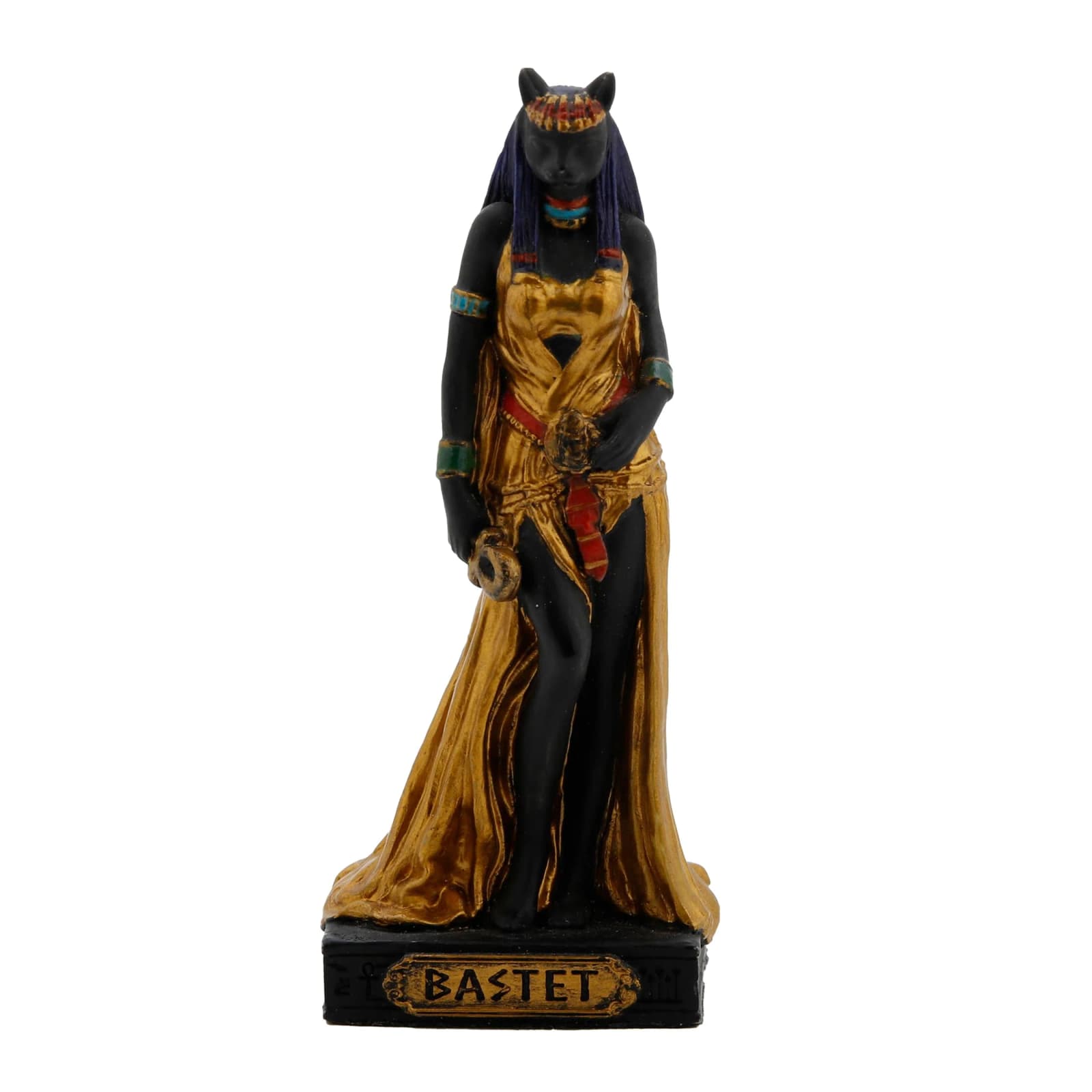 Bastet Egyptian Goddess Resin Statue with Gold Accents β 8.5 cm β Statues & figurines from ArtStatues