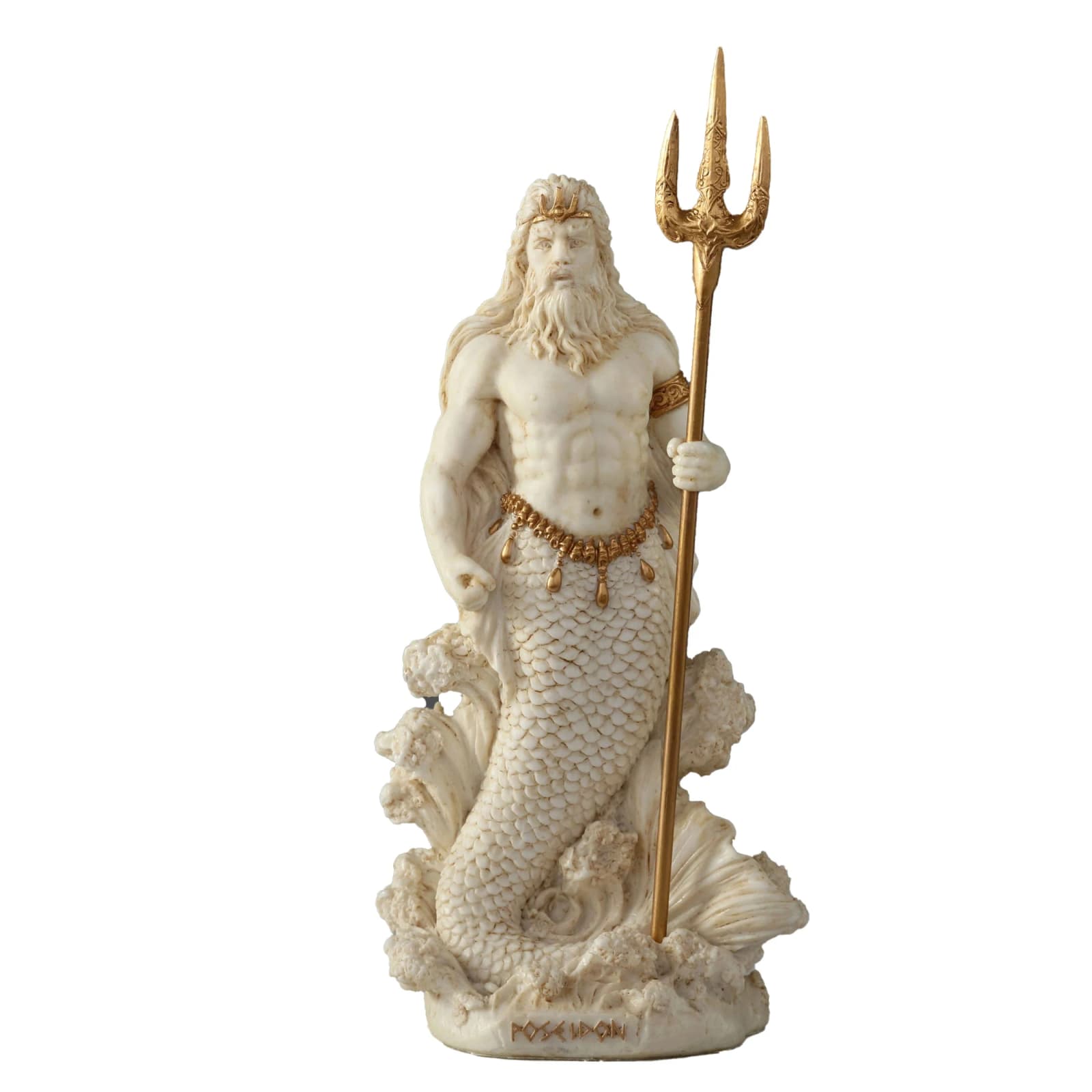 Poseidon Greek God Of The Sea 18cm Veronese White Statue — Statues & figurines from ArtStatues