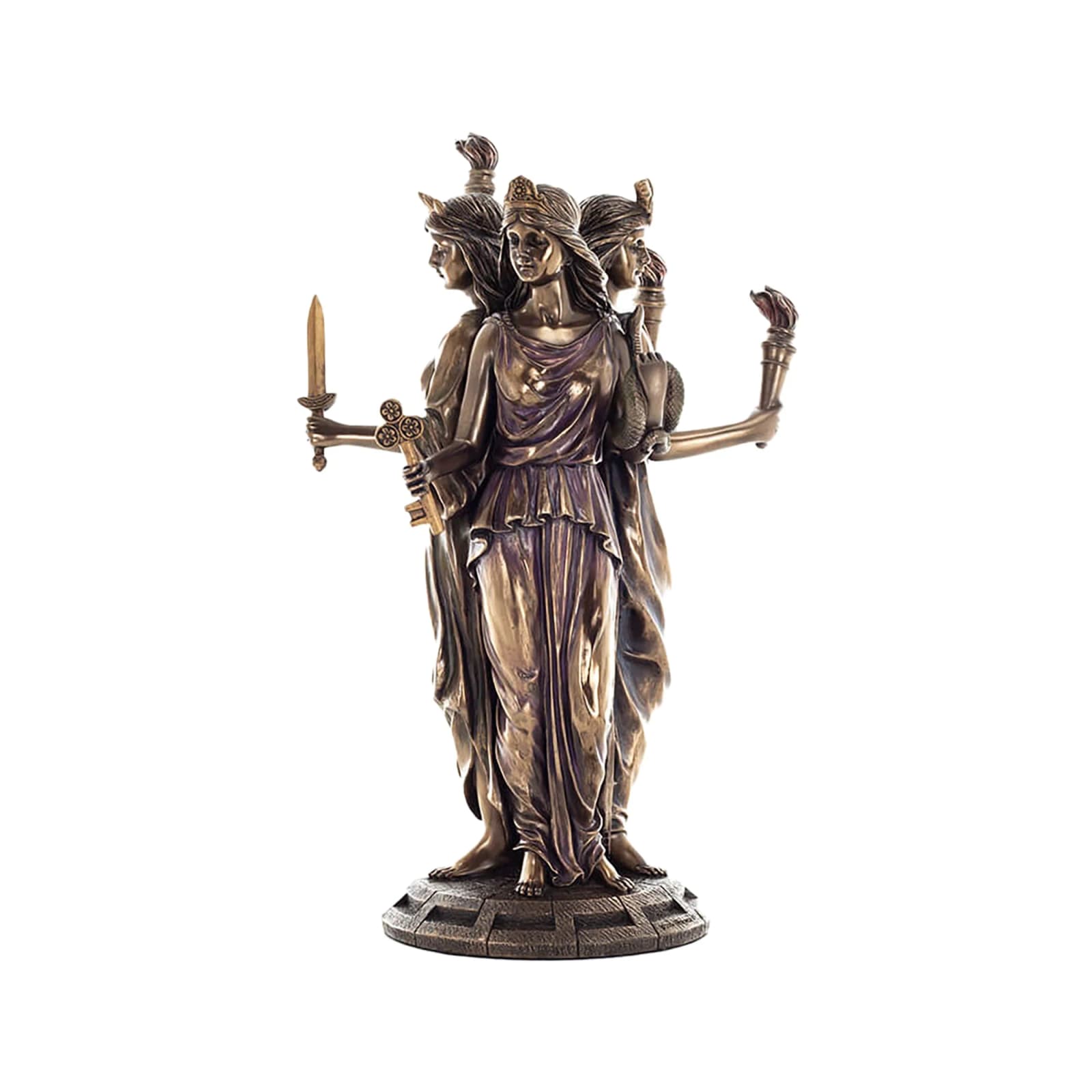 Hecate Triple Goddess Bronze Statue 30cm Witchcraft & Moon Deity β Statues & figurines from ArtStatues