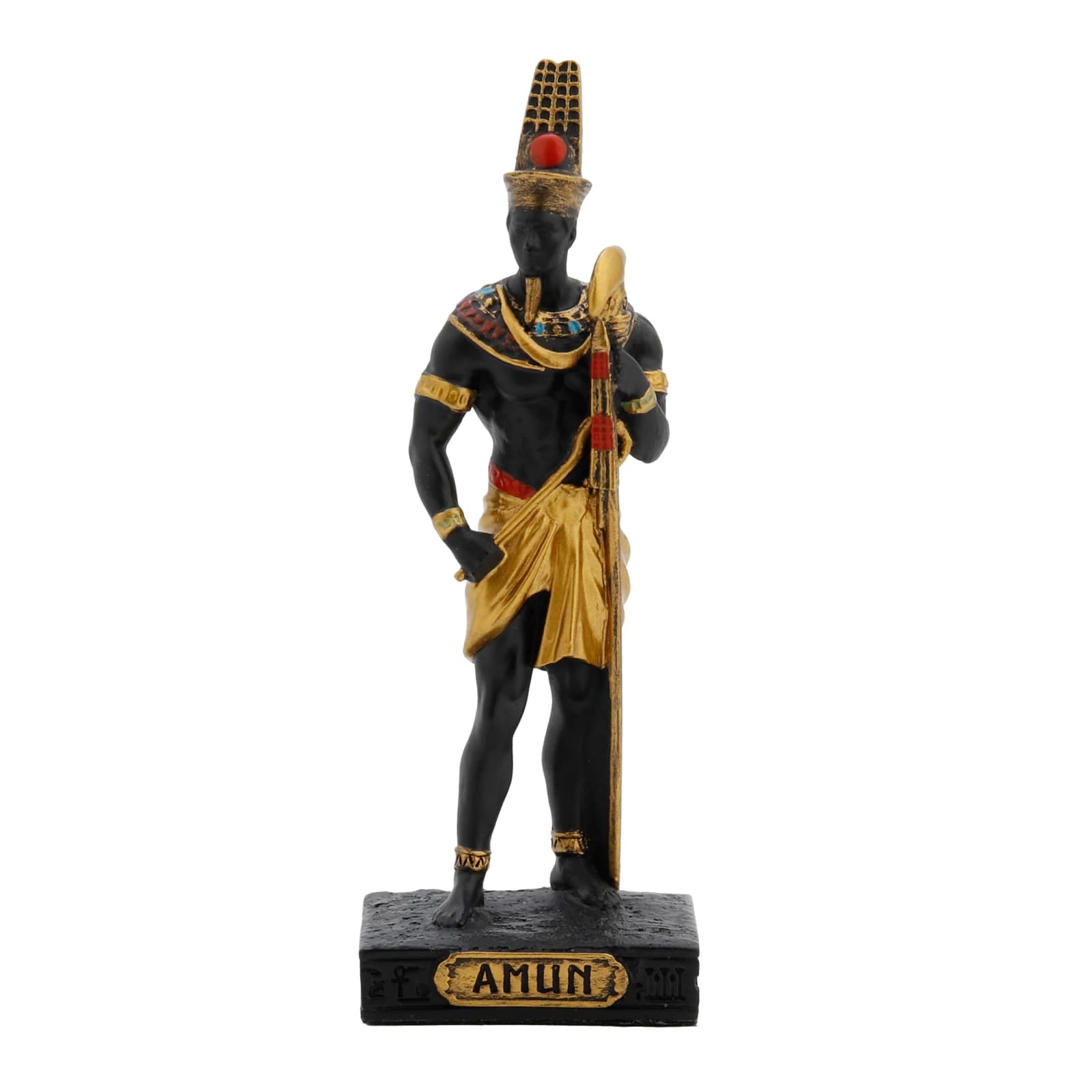 Amun Egyptian God Black Resin Statue β 8.5 cm β Statues & figurines from ArtStatues