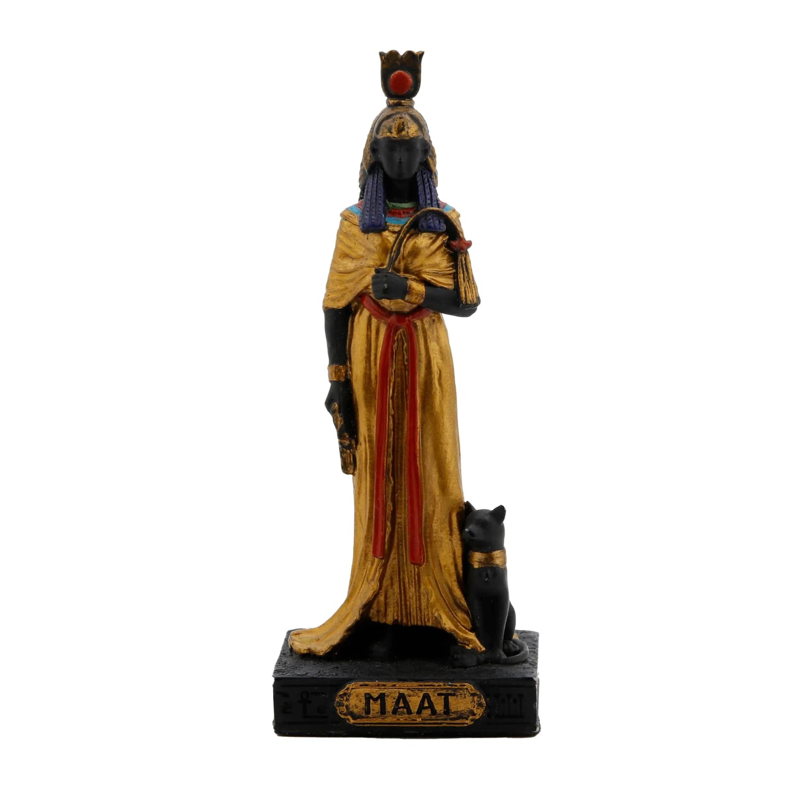 Ma'at Egyptian Goddess Resin Statue with Gold Accents β 8.5 cm β Statues & figurines from ArtStatues