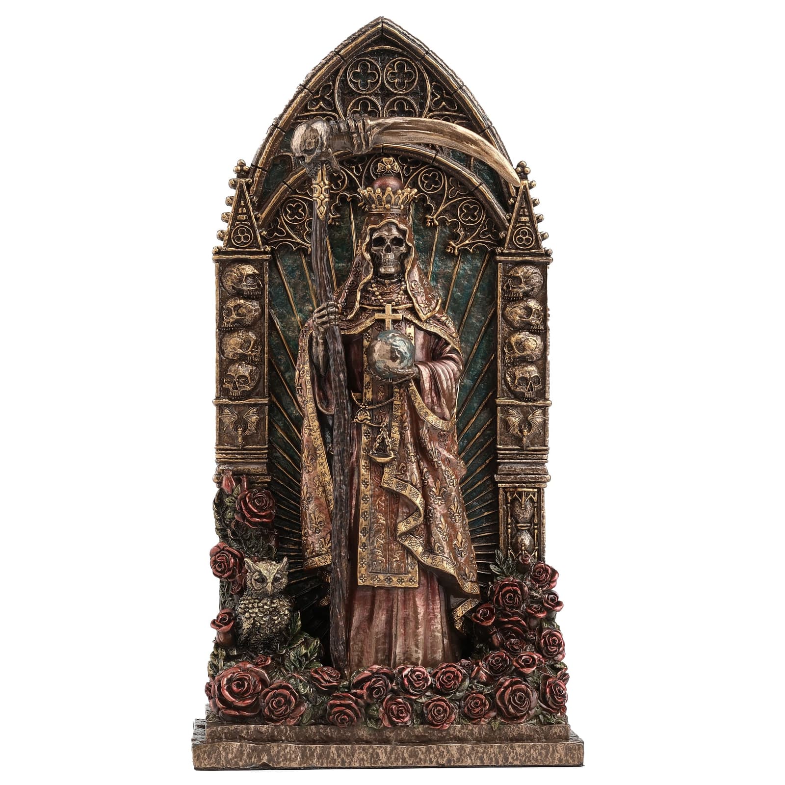 Santa Muerte Altar Statue - 23.5 cm Cold-Cast Bronze Figurine β Statues & figurines from ArtStatues