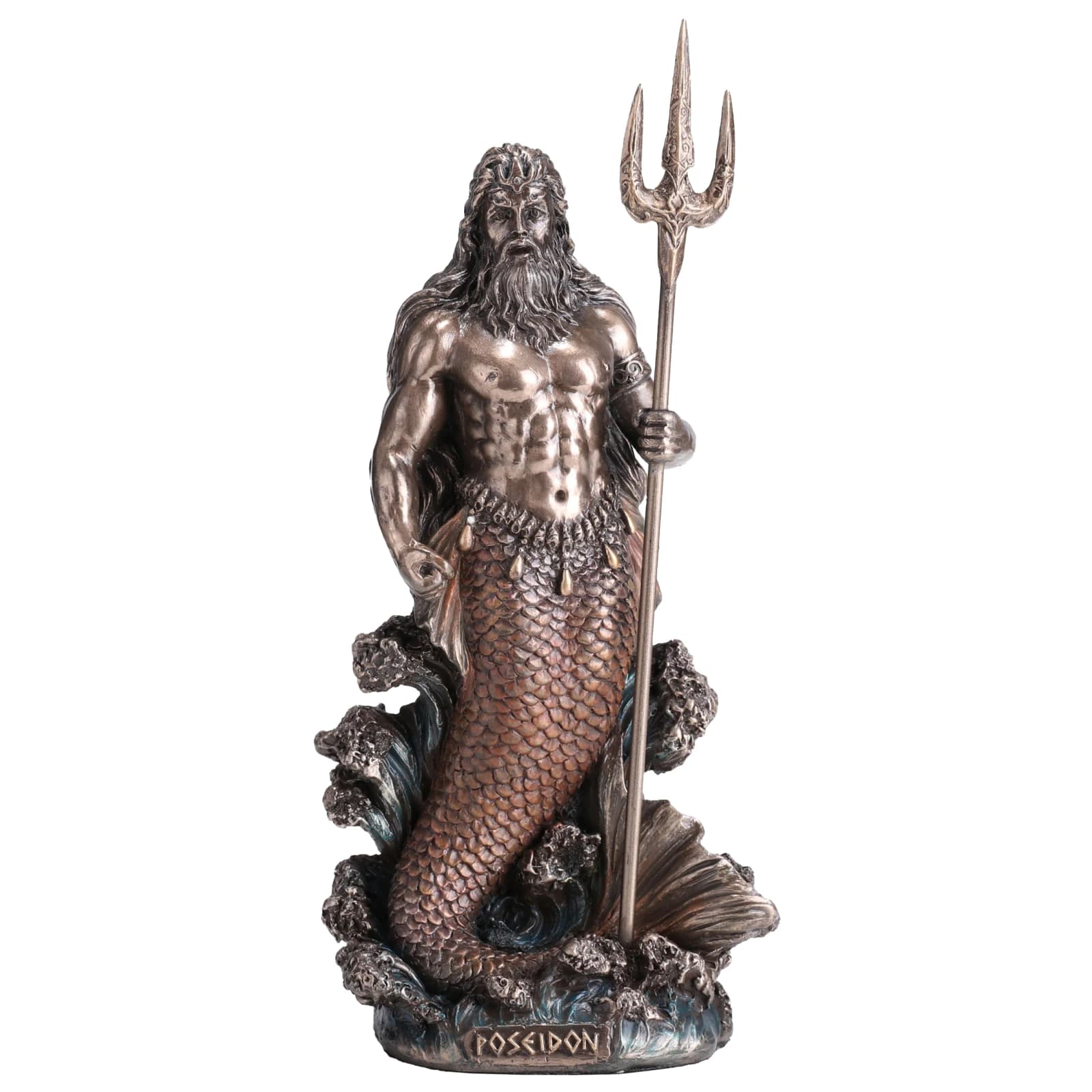 Poseidon Greek God Of The Sea 18cm Veronese Statue — Statues & figurines from ArtStatues