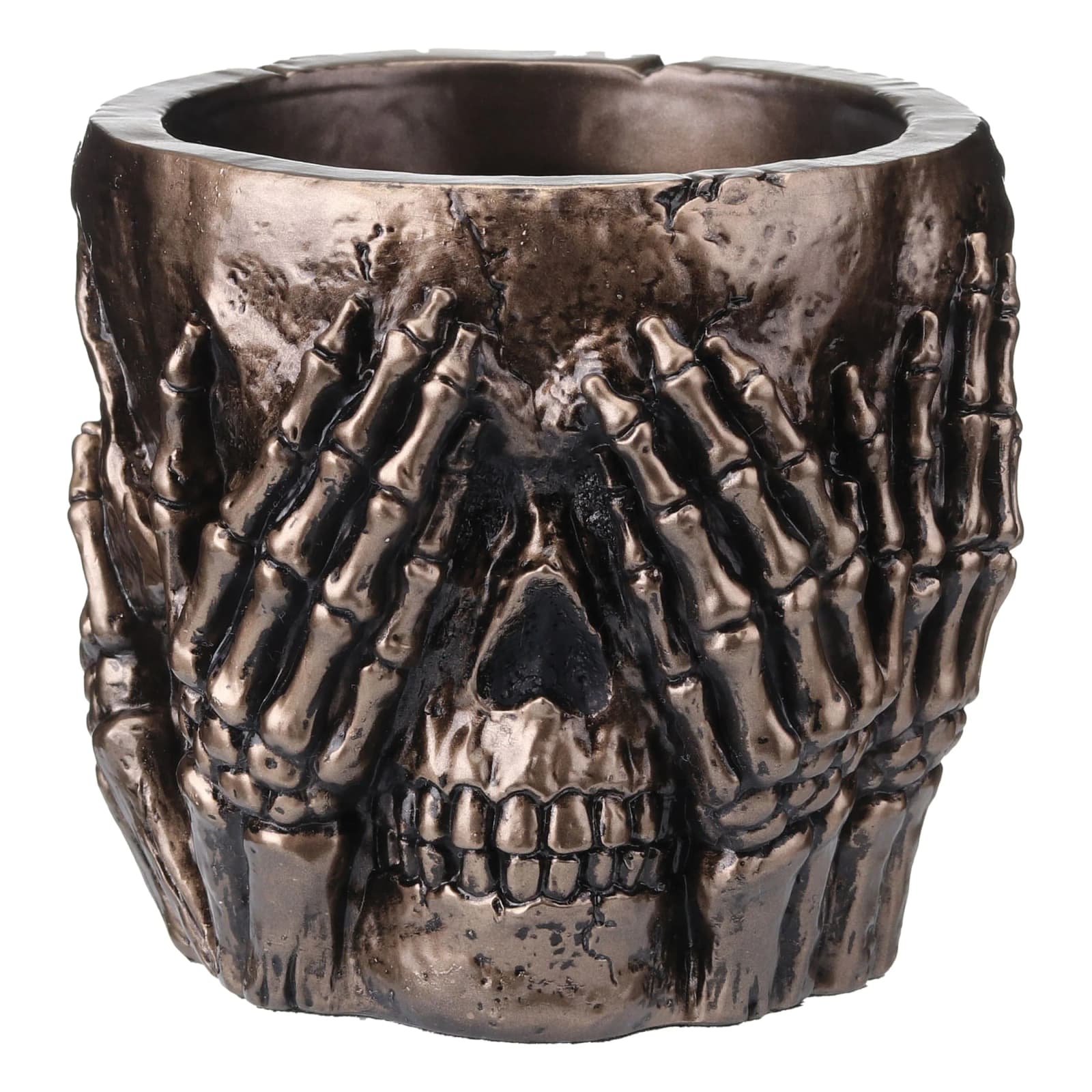 See No Evil Skull Statue β Bronze Finish, 19 cm β Statues & figurines from ArtStatues