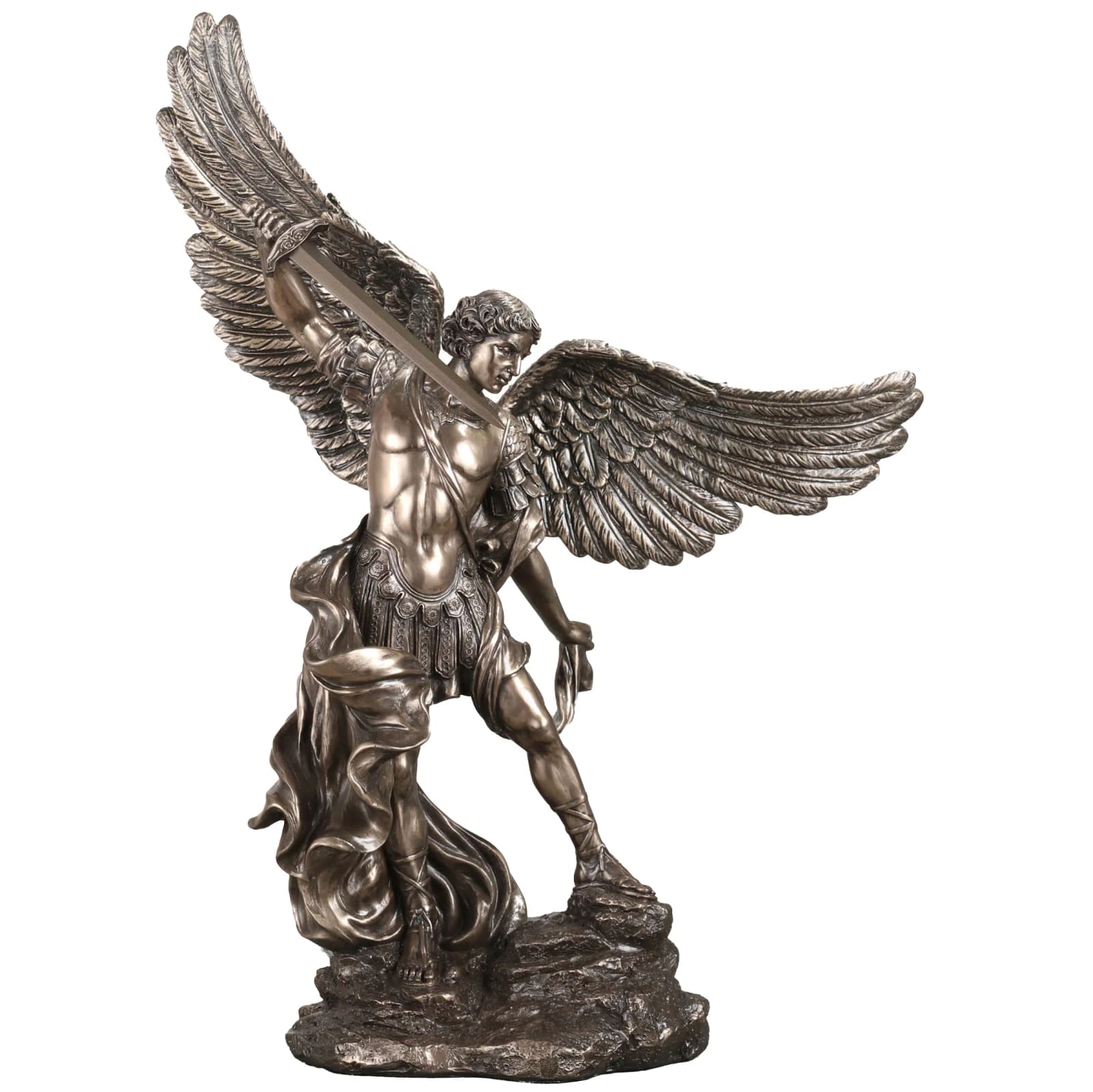 Archangel Saint Michael Standing On Rock 38cm Veronese Statue β Statues & figurines from ArtStatues