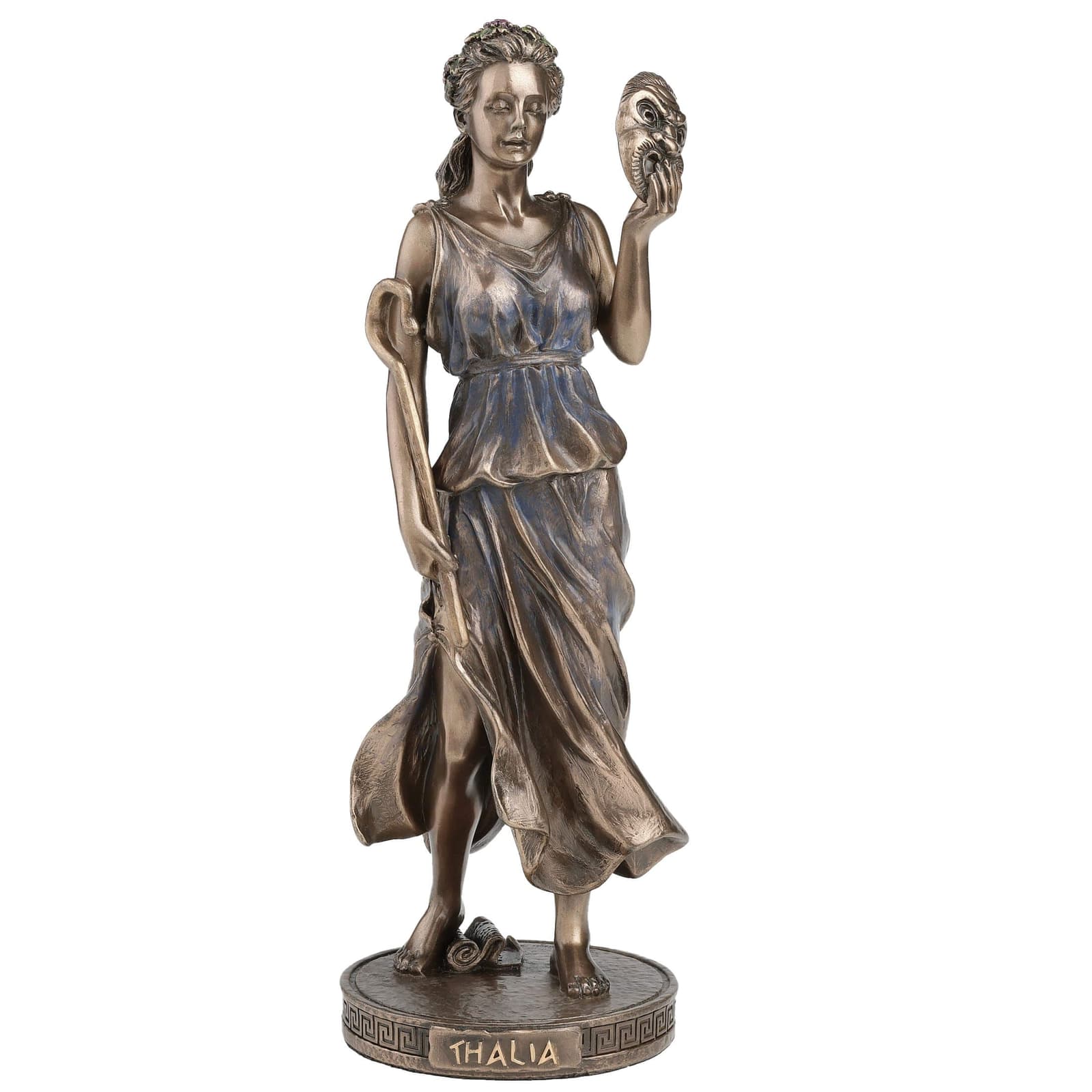 Thalia Muse of Comedy Statue - 23 cm Cold-Cast Bronze by Veronese β Statues & figurines from ArtStatues