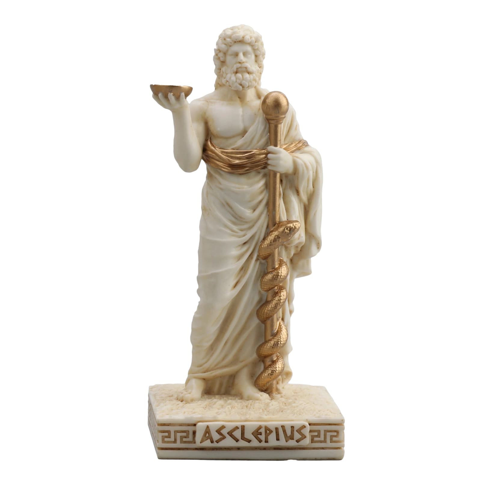 Asclepius Greek God Of Medicine 9cm Veronese White Statue β Statues & figurines from ArtStatues