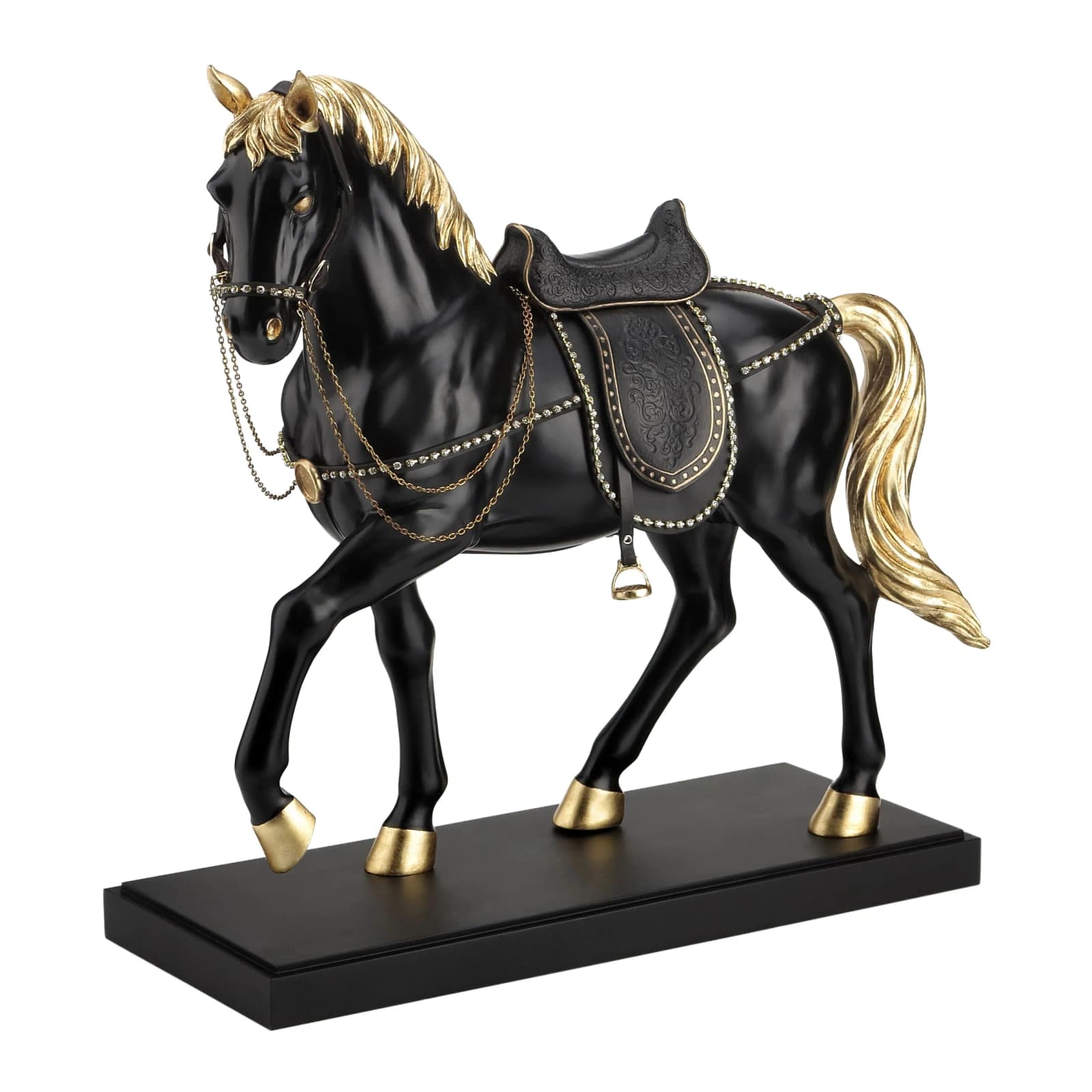 Black Stallion Horse Statue β 48Γ51 cm Luxurious Figurine β Statues & figurines from ArtStatues