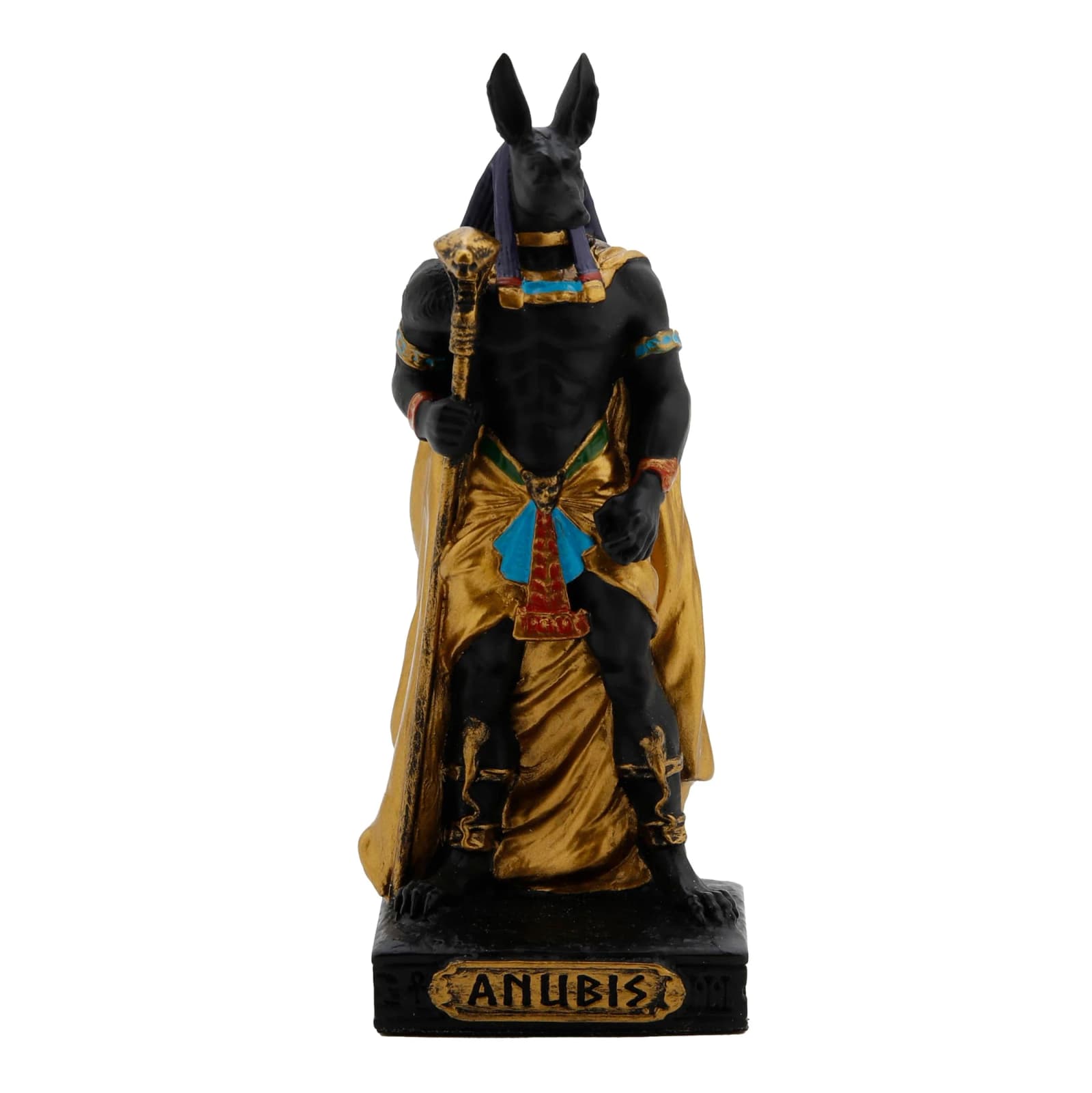 Anubis Egyptian God Resin Statue with Gold Accents β 8.5 cm β Statues & figurines from ArtStatues