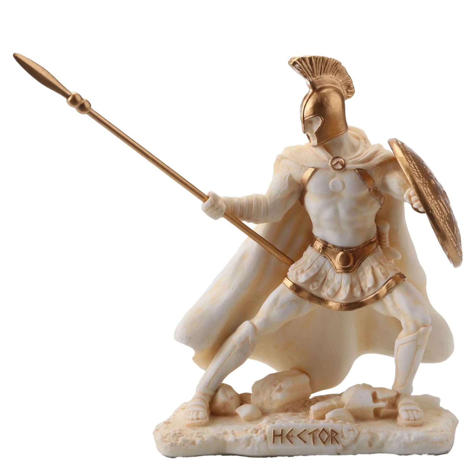 Hector Trojan Warrior Statue β White & Gold, 9.5 cm β Statues & figurines from ArtStatues