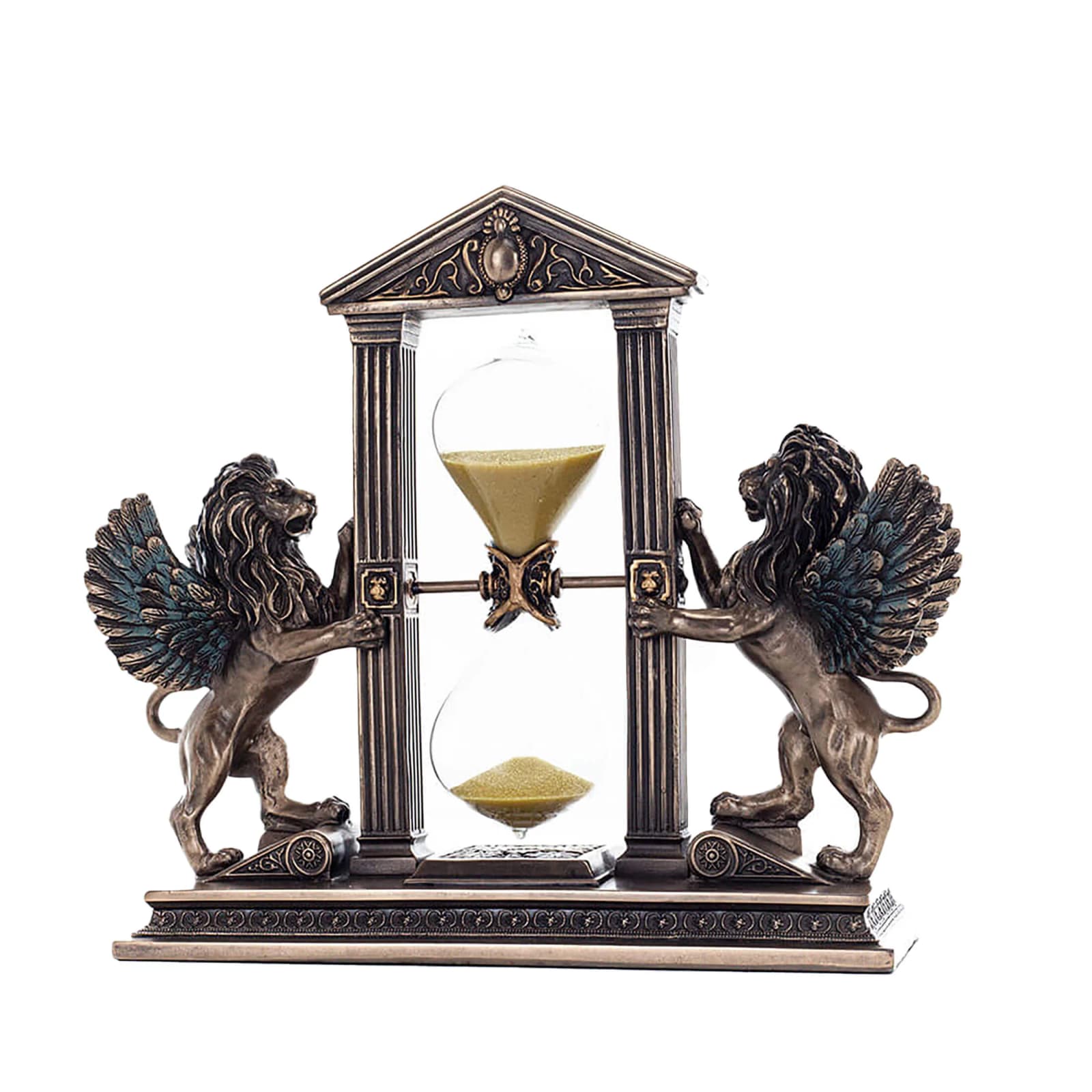 Winged Lion Bronze Hourglass β 21Γ18 cm Venetian Guardian Cold-Cast β Statues & figurines from ArtStatues