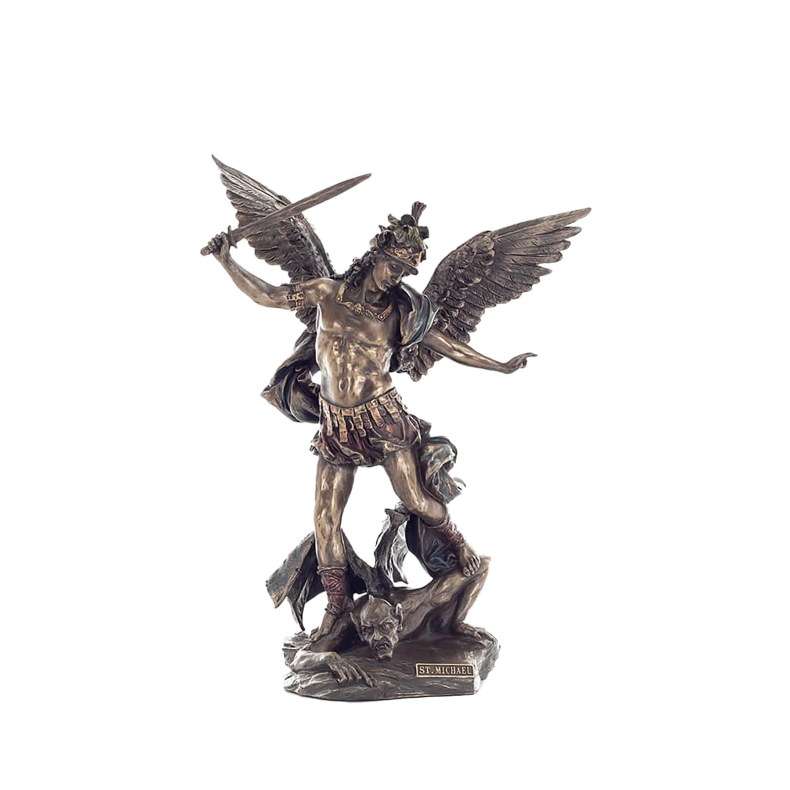 Archangel Saint Michael 28cm Veronese Cold-Cast Bronze Statue β Defender of Faith Figurine β Statues & figurines from ArtStatues