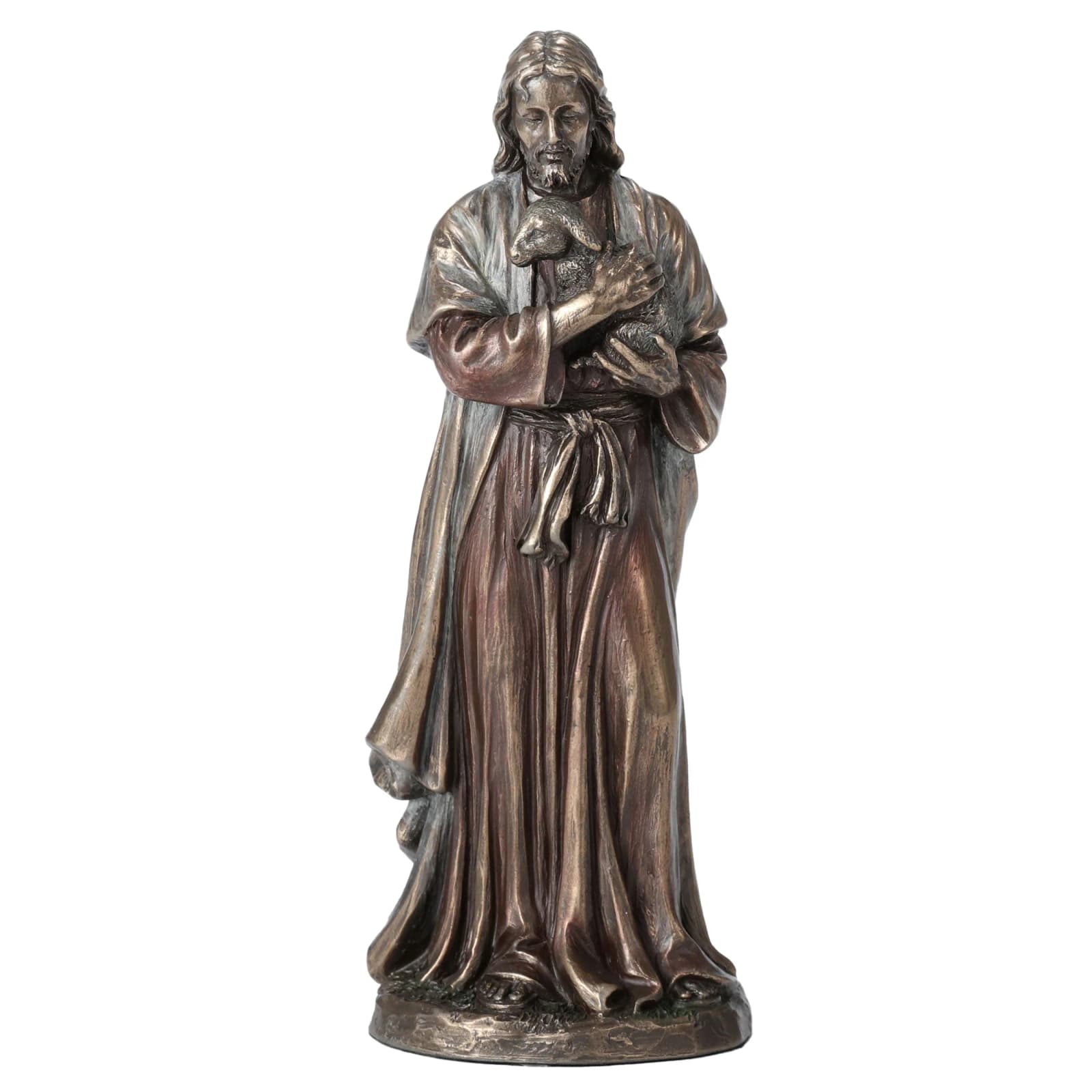 Jesus the Good Shepherd 16cm Veronese Cold-Cast Bronze Statue β Christian Religious Figurine β Statues & figurines from ArtStatues