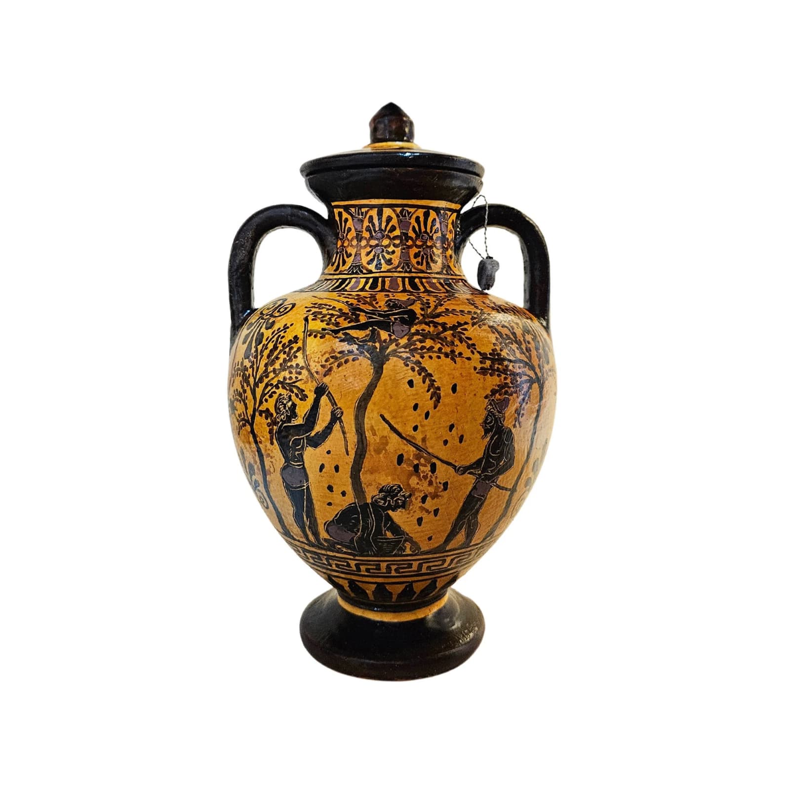 Amphora Olive Gathering Heracles Centaur Pholus Vase Ancient Greek Pottery Ceramic — Ceramics & pottery from DadArt