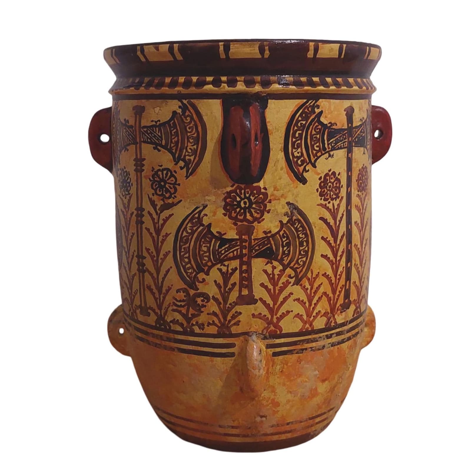 Minoan Double Axe Labrys Ceramic Pithos Vase Ancient Greece Knossos Pattern — Ceramics & pottery from DadArt