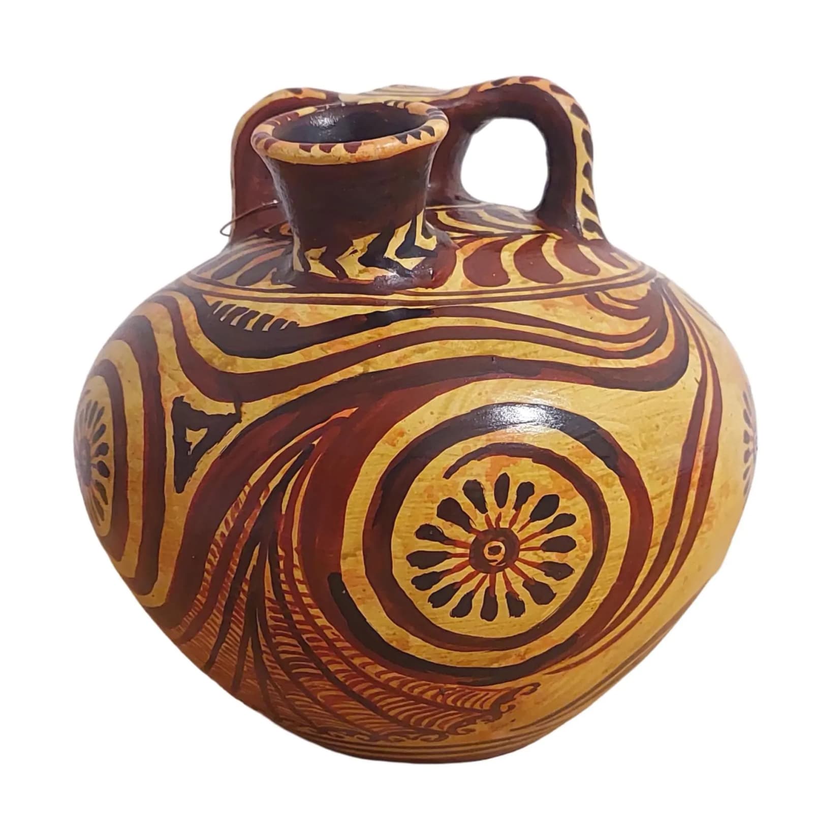 Minoan Pattern Style Swirl Ceramic Jug Terracota Vase Ancient Greece — Ceramics & pottery from DadArt