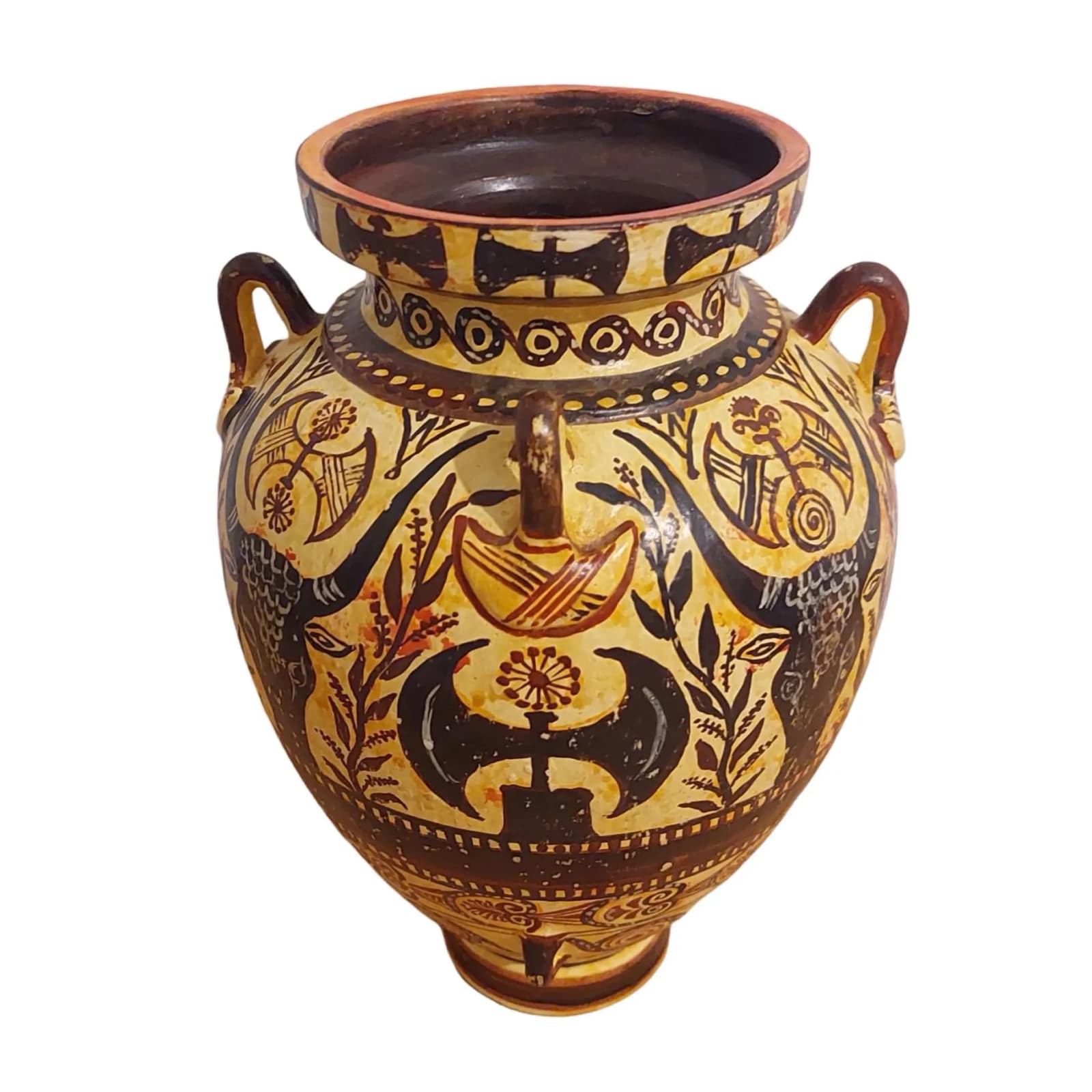 Minoan Double Axe Labrys Ceramic Amphora Ancient Greece Knossos Style — Ceramics & pottery from DadArt