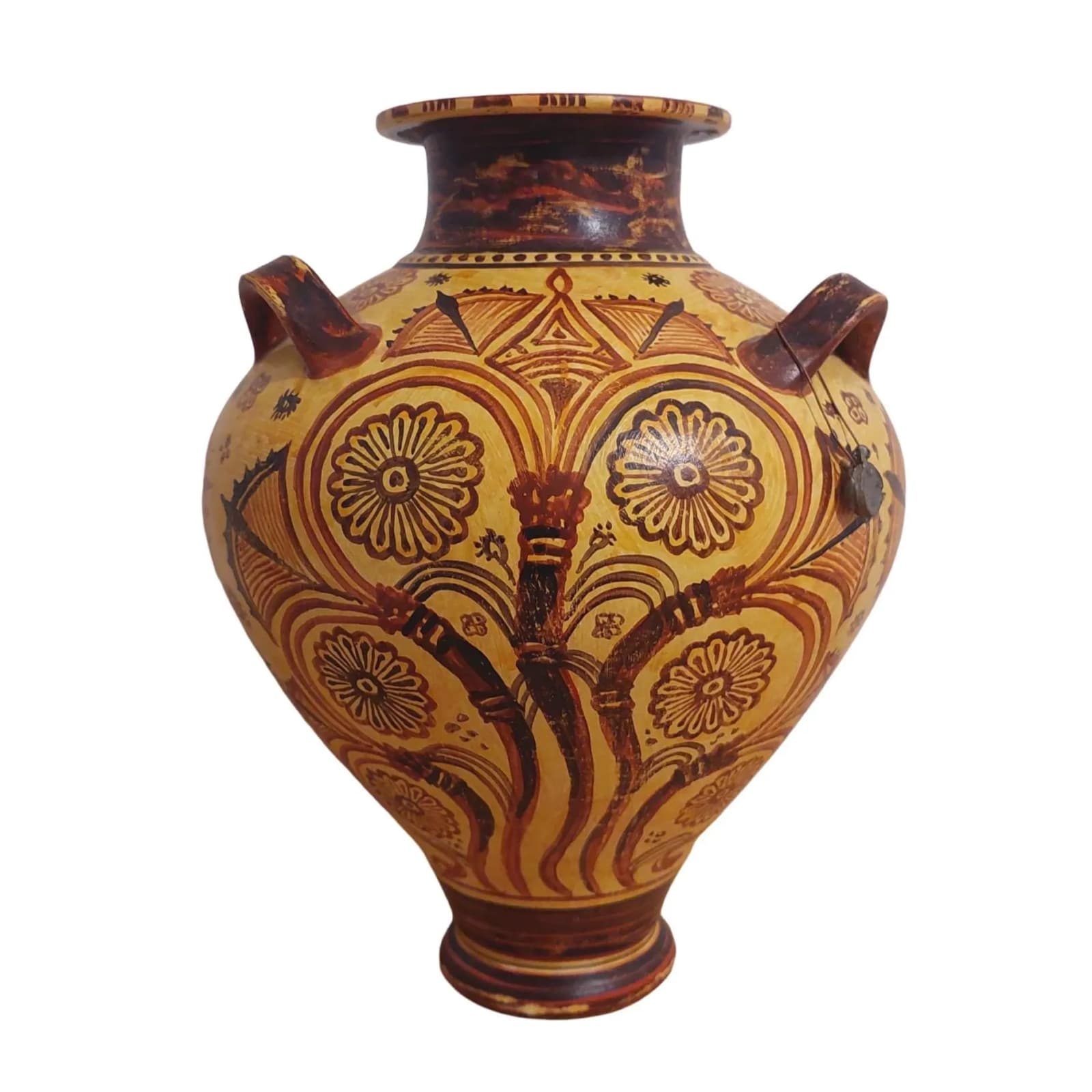 Minoan Floral Style Amphora Ceramic Vase Ancient Greece Knossos — Ceramics & pottery from DadArt