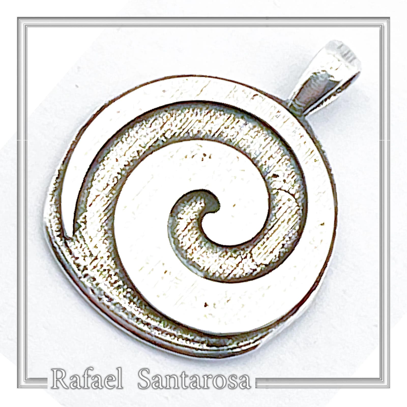 Eternity Symbol Handmade Pendant Oxidized Sterling Silver Spiral Necklace: Greek Museum — Necklaces from Rafael Santarosa Fine Jewelry