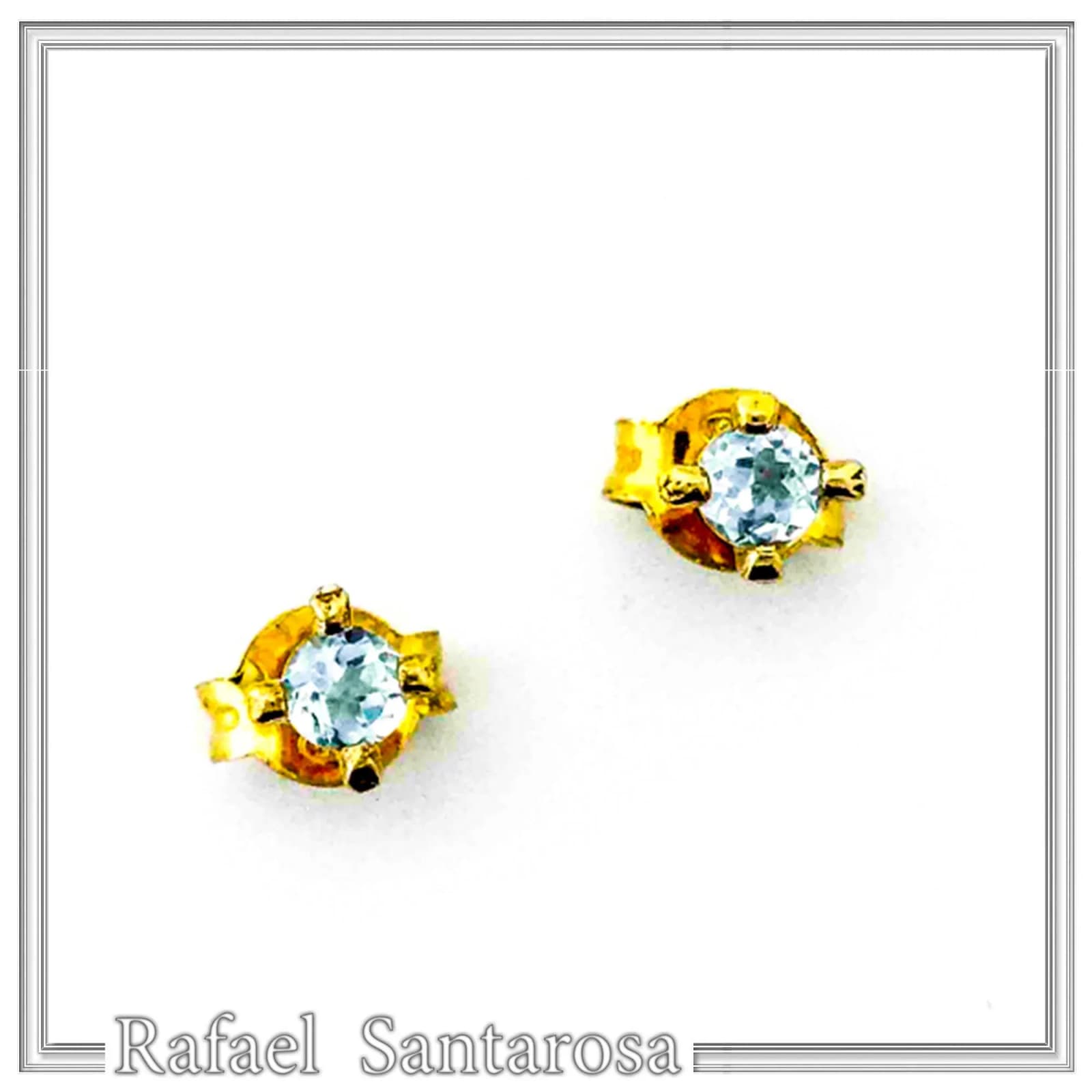 Natural Topaz, Amethyst, Garnet, Peridot Stud Earrings: Gold Filled Sterling Silver — Earrings from Rafael Santarosa Fine Jewelry