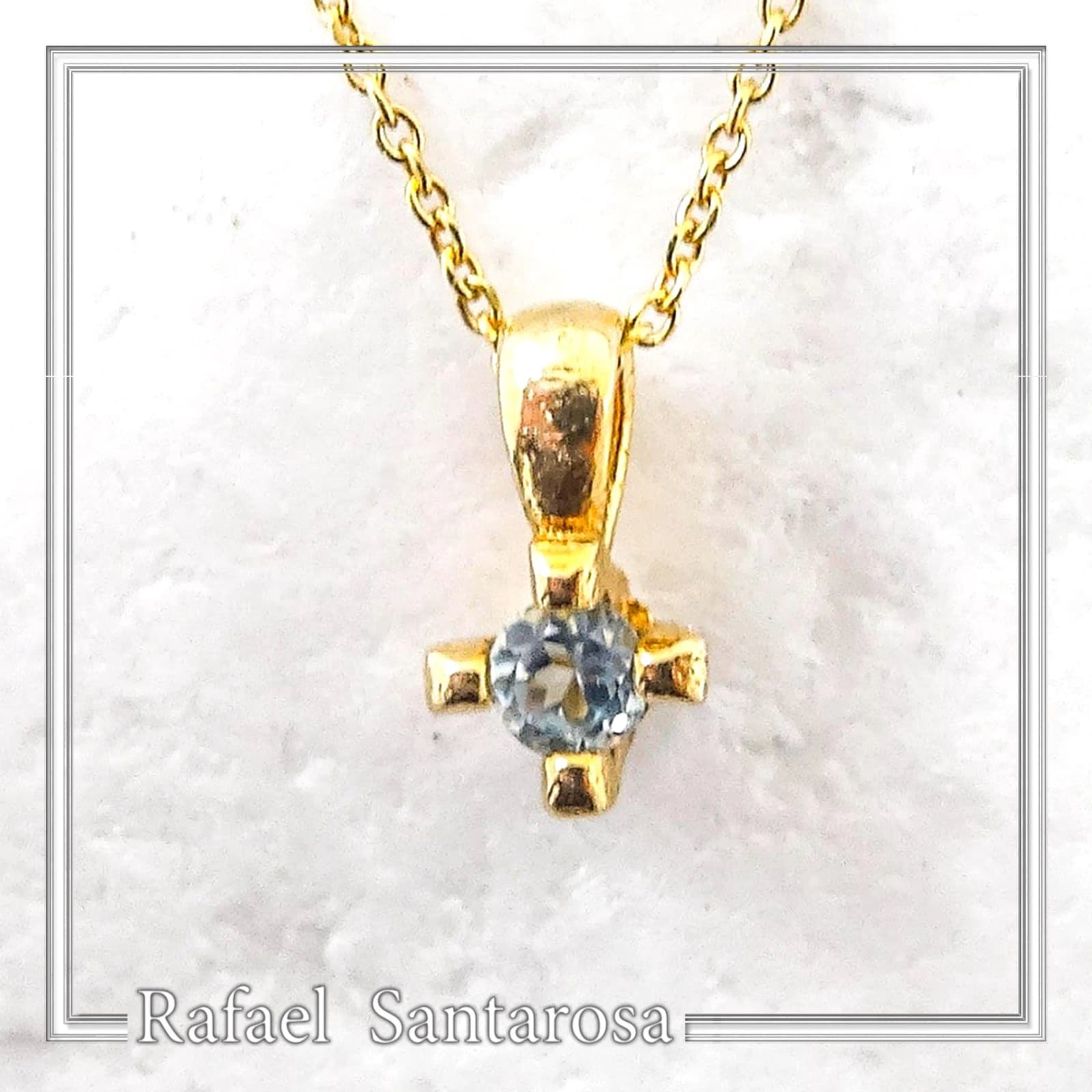 Sterling Silver Gold-Filled Natural Gemstone Pendant Necklace: Amethyst, Garnet, Topaz — Necklaces from Rafael Santarosa Fine Jewelry