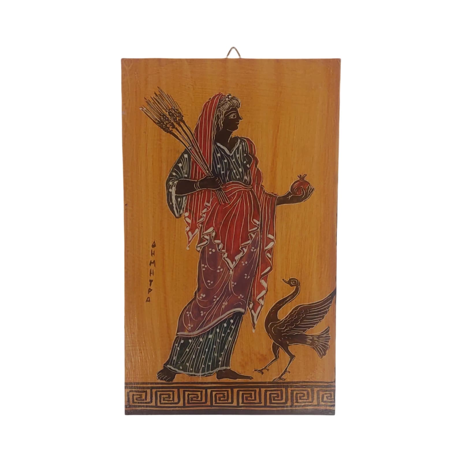 Demeter Wall Art Greek Goddess Of Harvest Wooden Panel Painting Mythology Decor — Paintings from WoodMuse Art