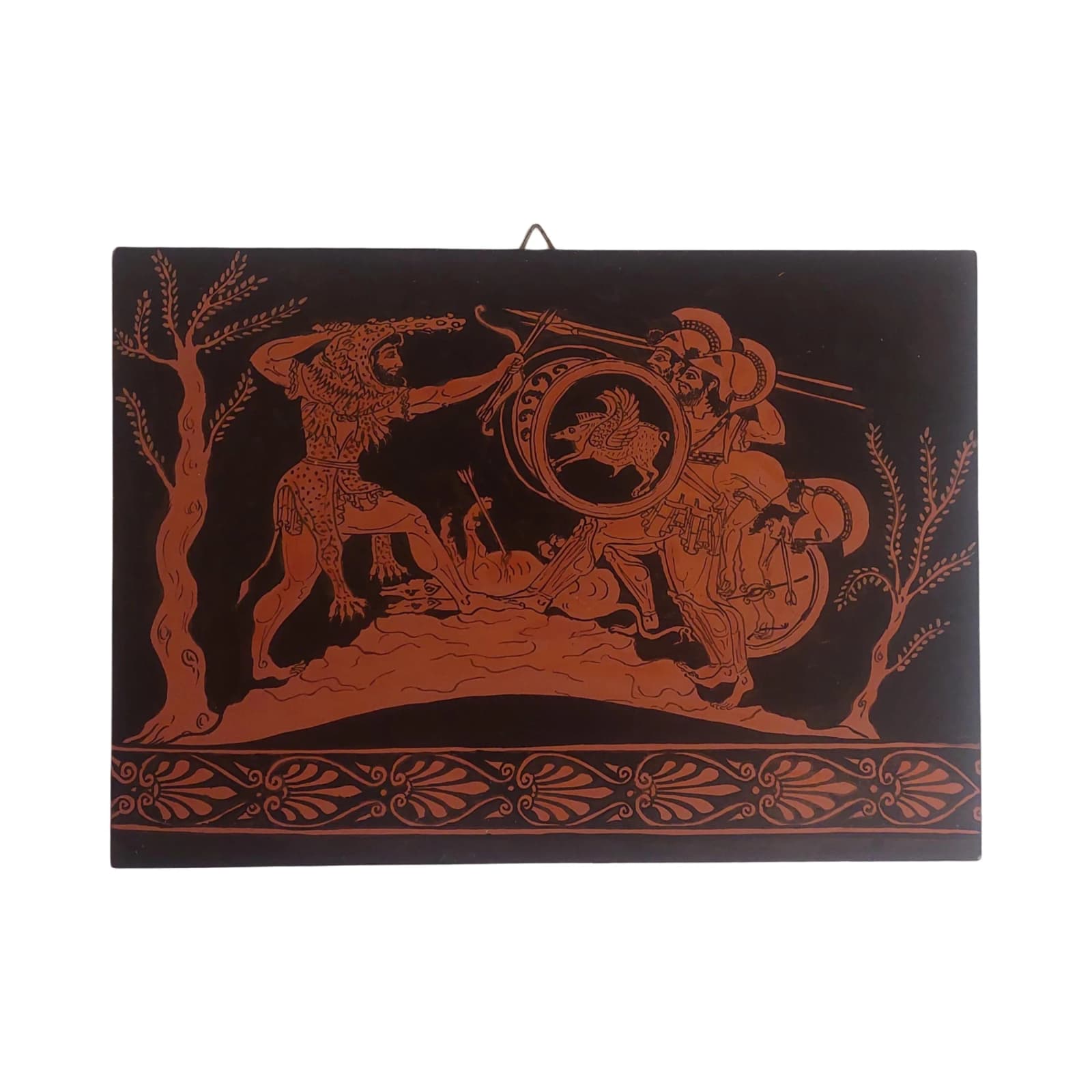 Hercules Greek Warrior Battle Scene Hand Painted Wall Art Ancient Painting — Paintings from WoodMuse Art