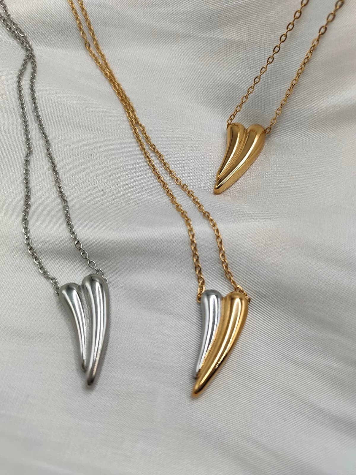 Stainless Steel Necklace with Heart by Magis Handmade Jewels