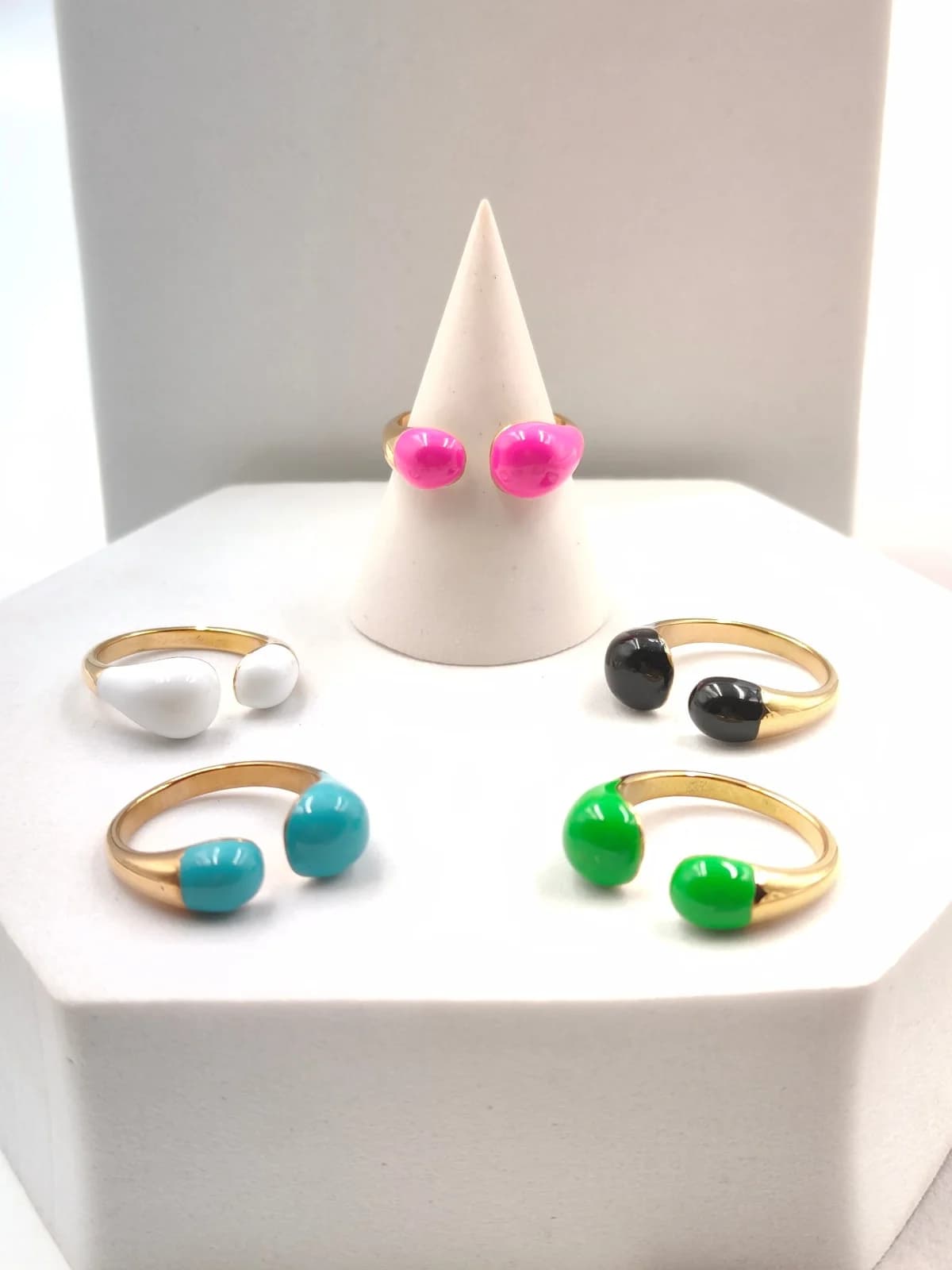 Stainless Steel Ring with Enamel by Magis Handmade Jewels