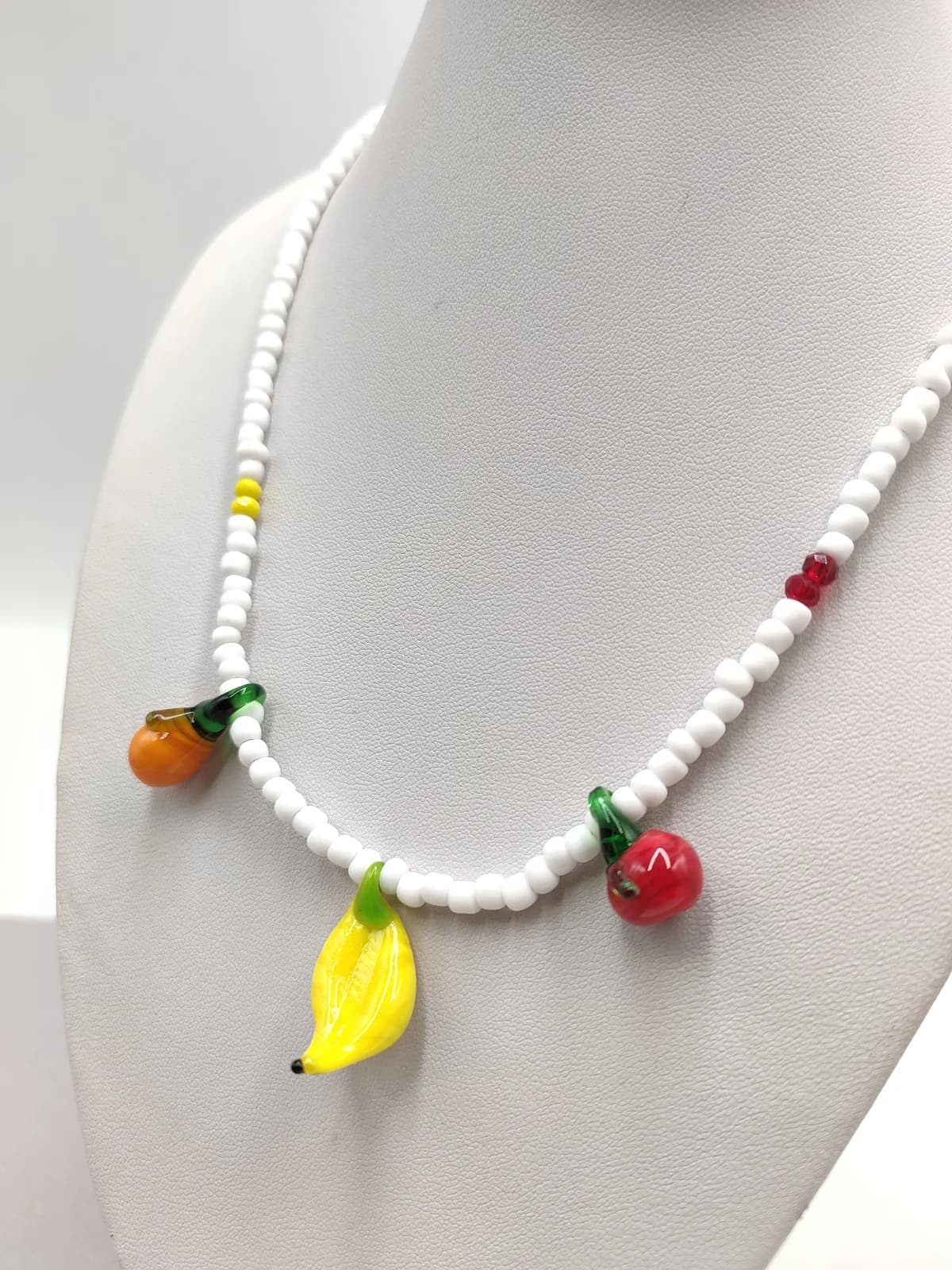 Necklace with Glass Beads and Fruit by Magis Handmade Jewels