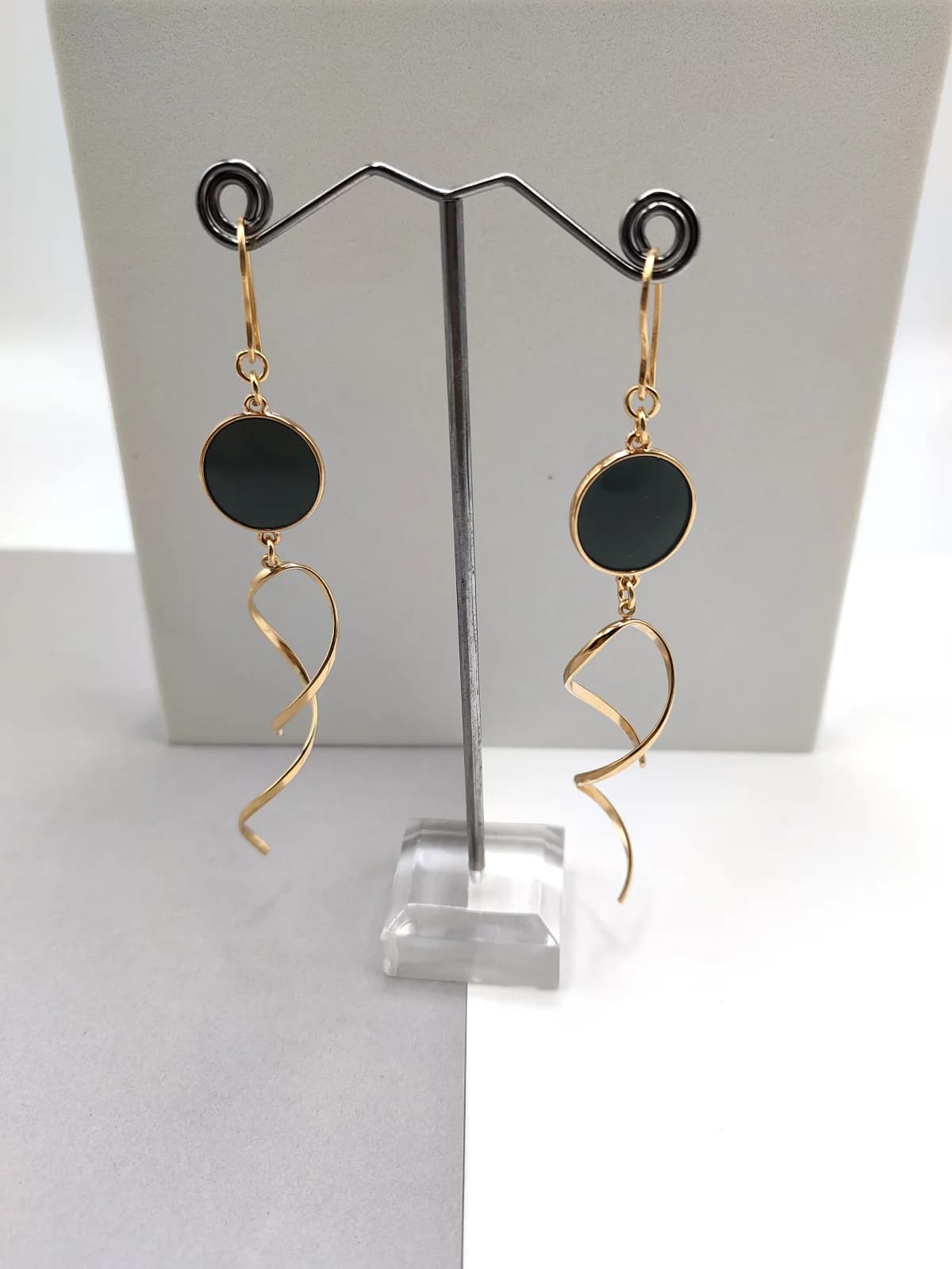 Stainless Steel Earrings with Stained Glass by Magis Handmade Jewels