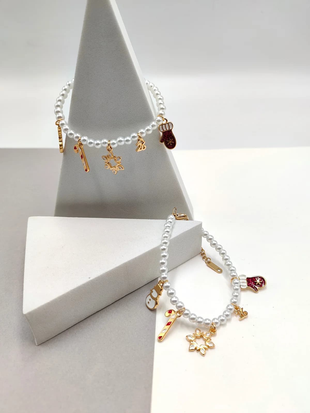 Lucky Charm Bracelet with Pearls and Gold-Plated Details by Magis Handmade Jewels