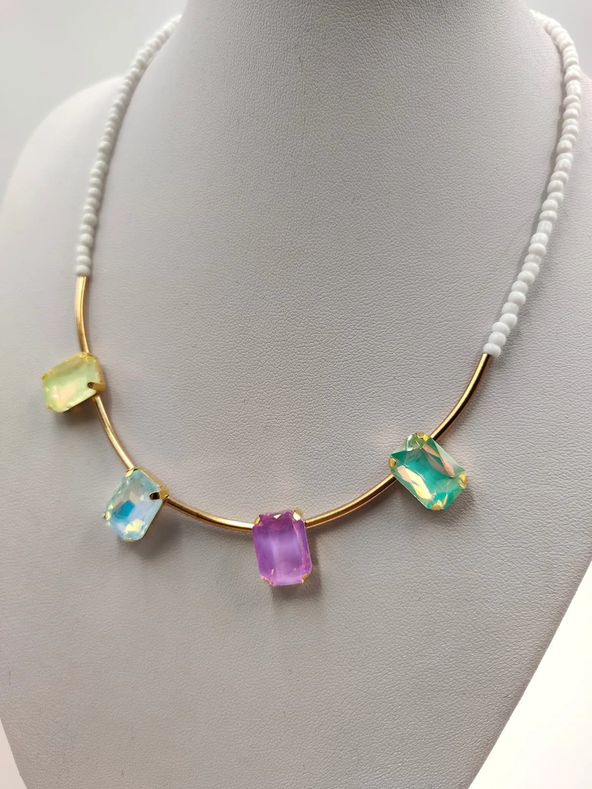 Necklace with Beads and Bars by Magis Handmade Jewels