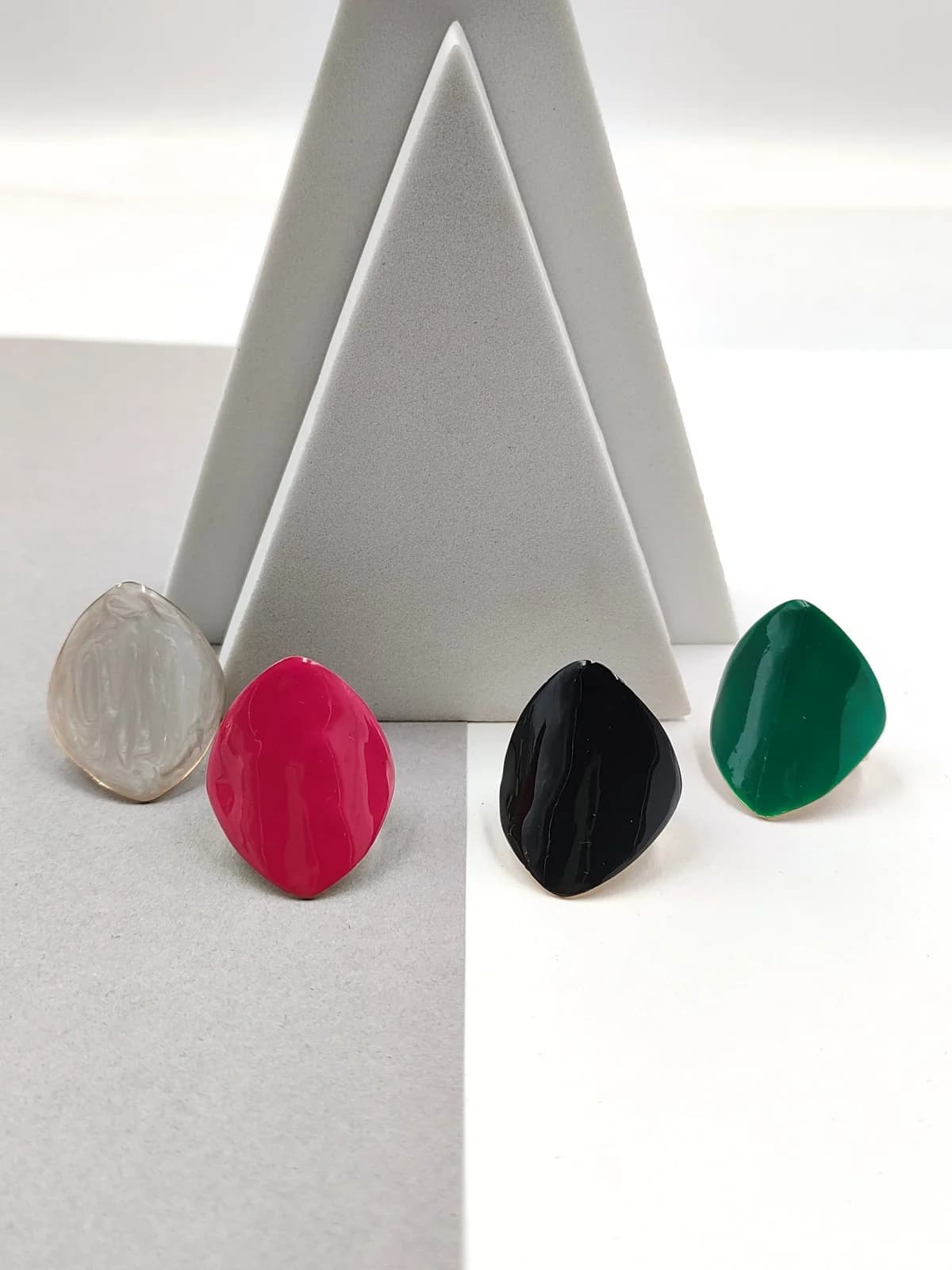 Stainless Steel Ring with Enamel by Magis Handmade Jewels