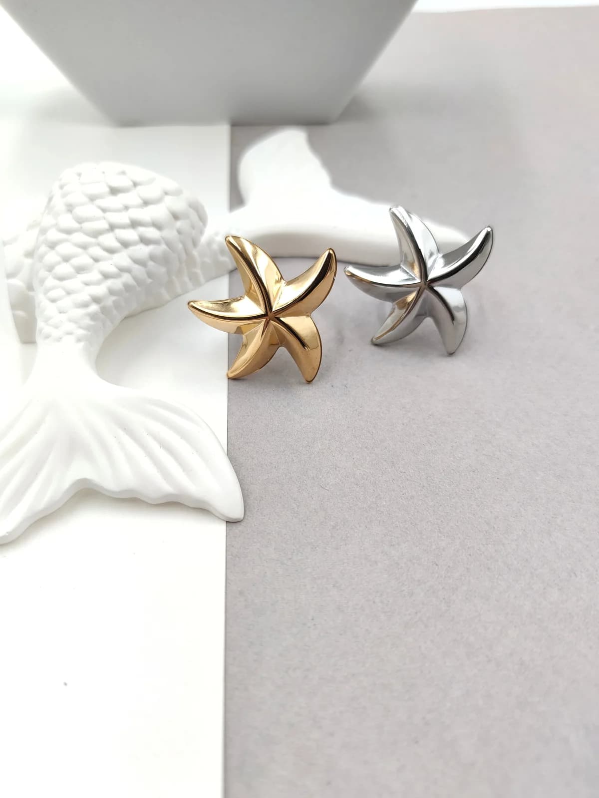 Stainless Steel Ring with Starfish by Magis Handmade Jewels