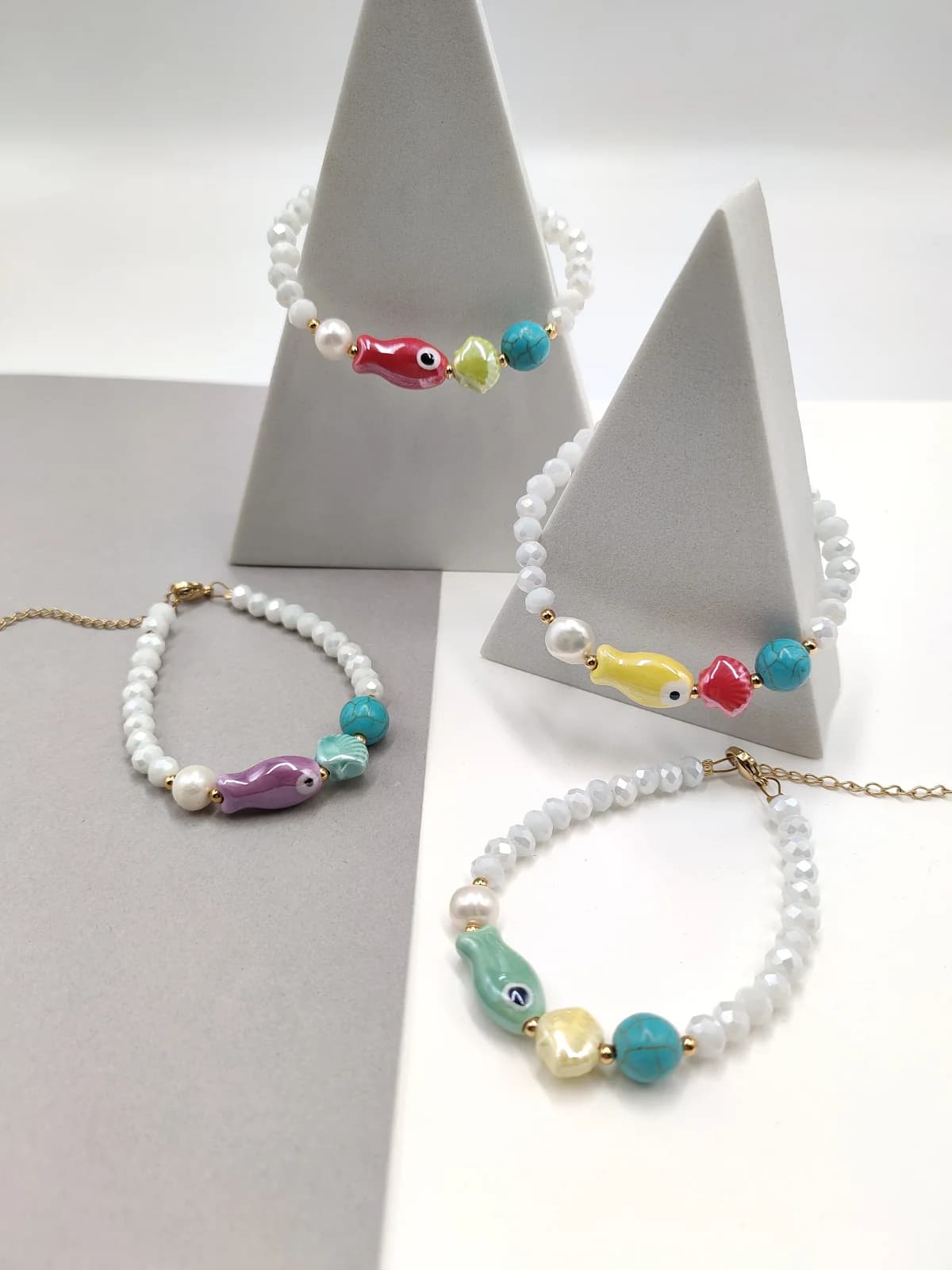 Bracelet with Crystals and Ceramic Beads by Magis Handmade Jewels
